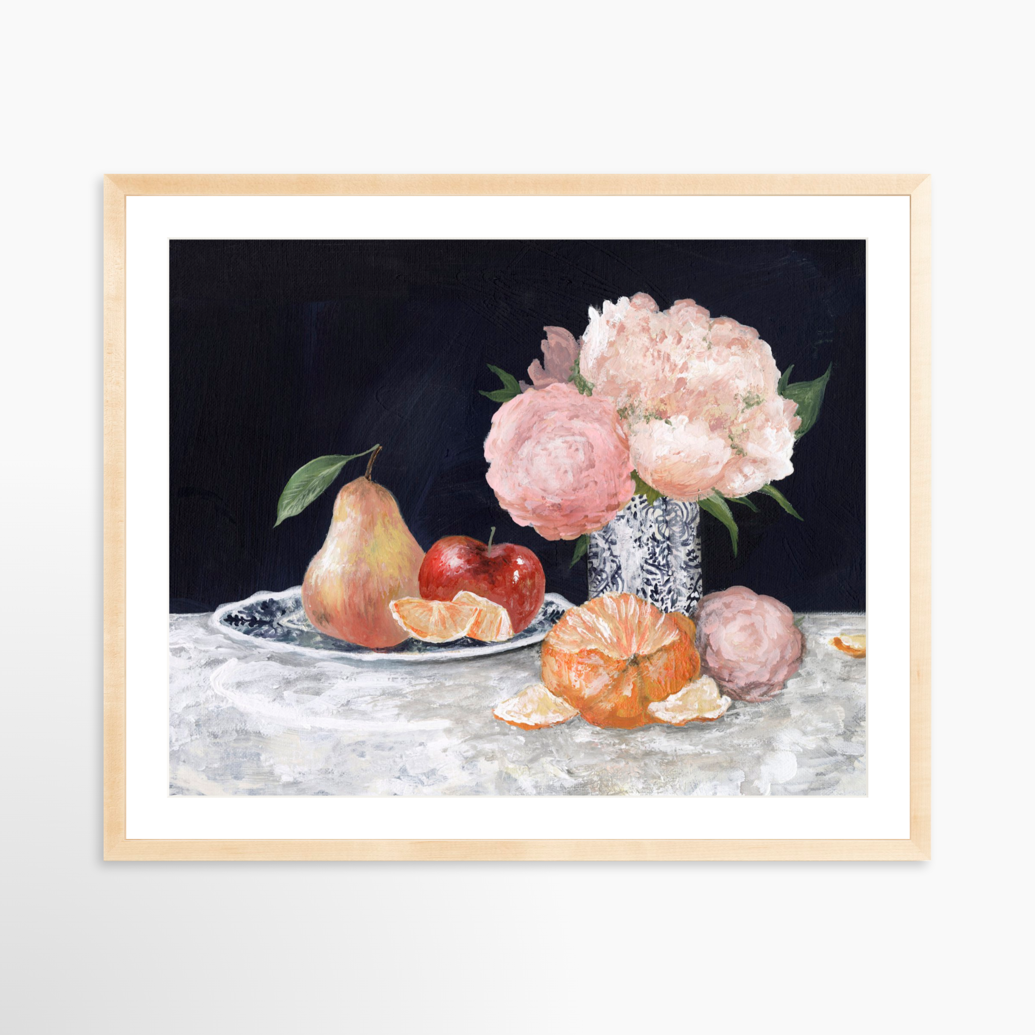 30x24 / Natural Frame + White Mat