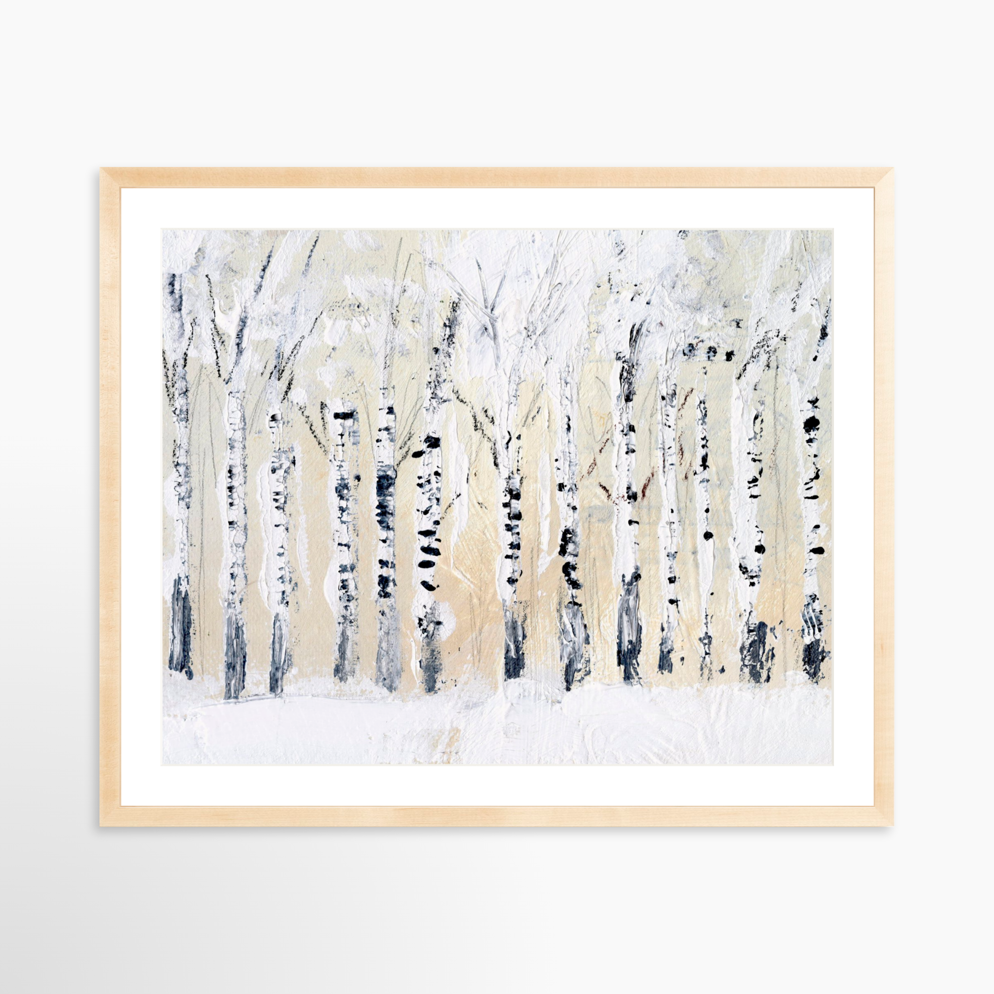 30x24 / Natural Frame + White Mat