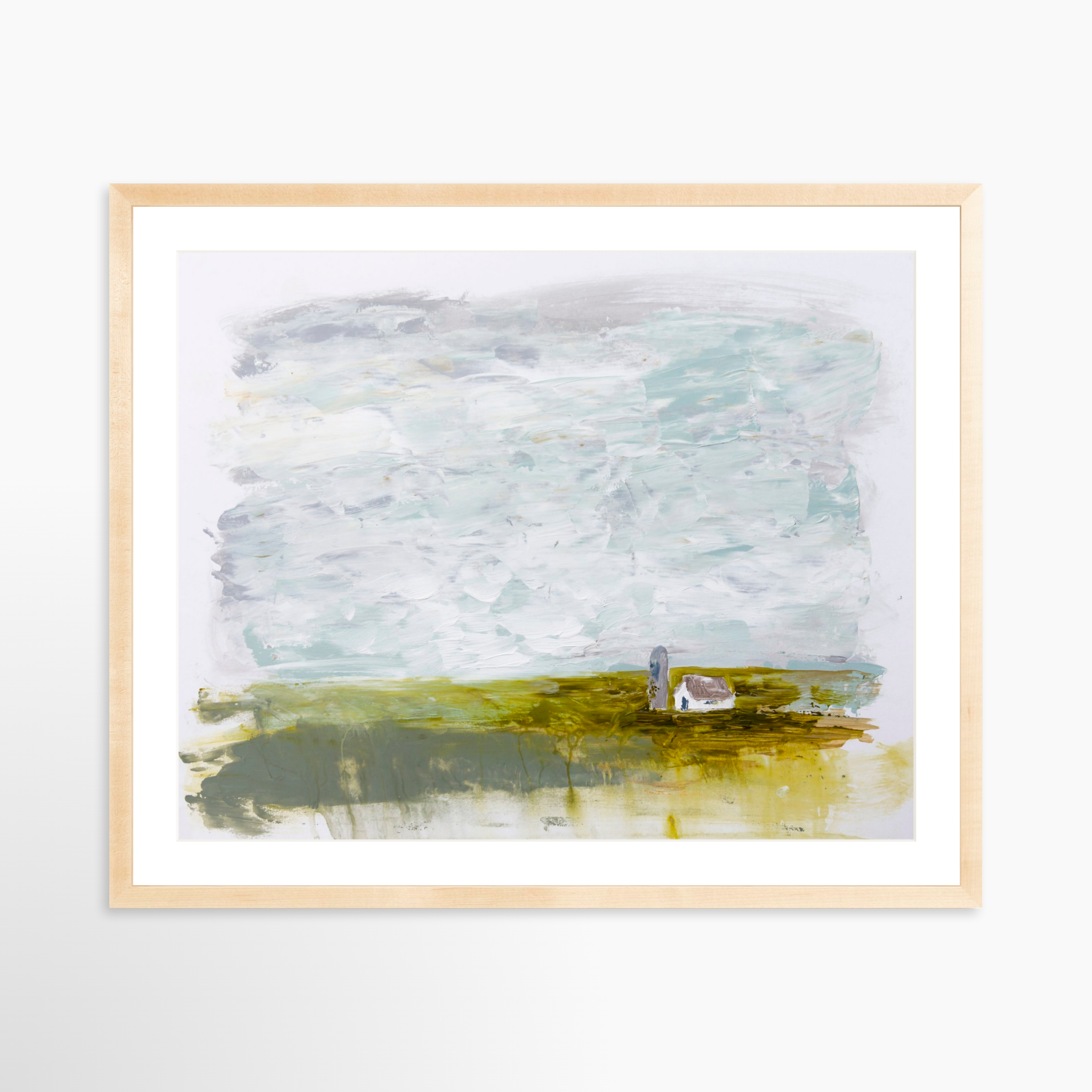 30x24 / Natural Frame + White Mat