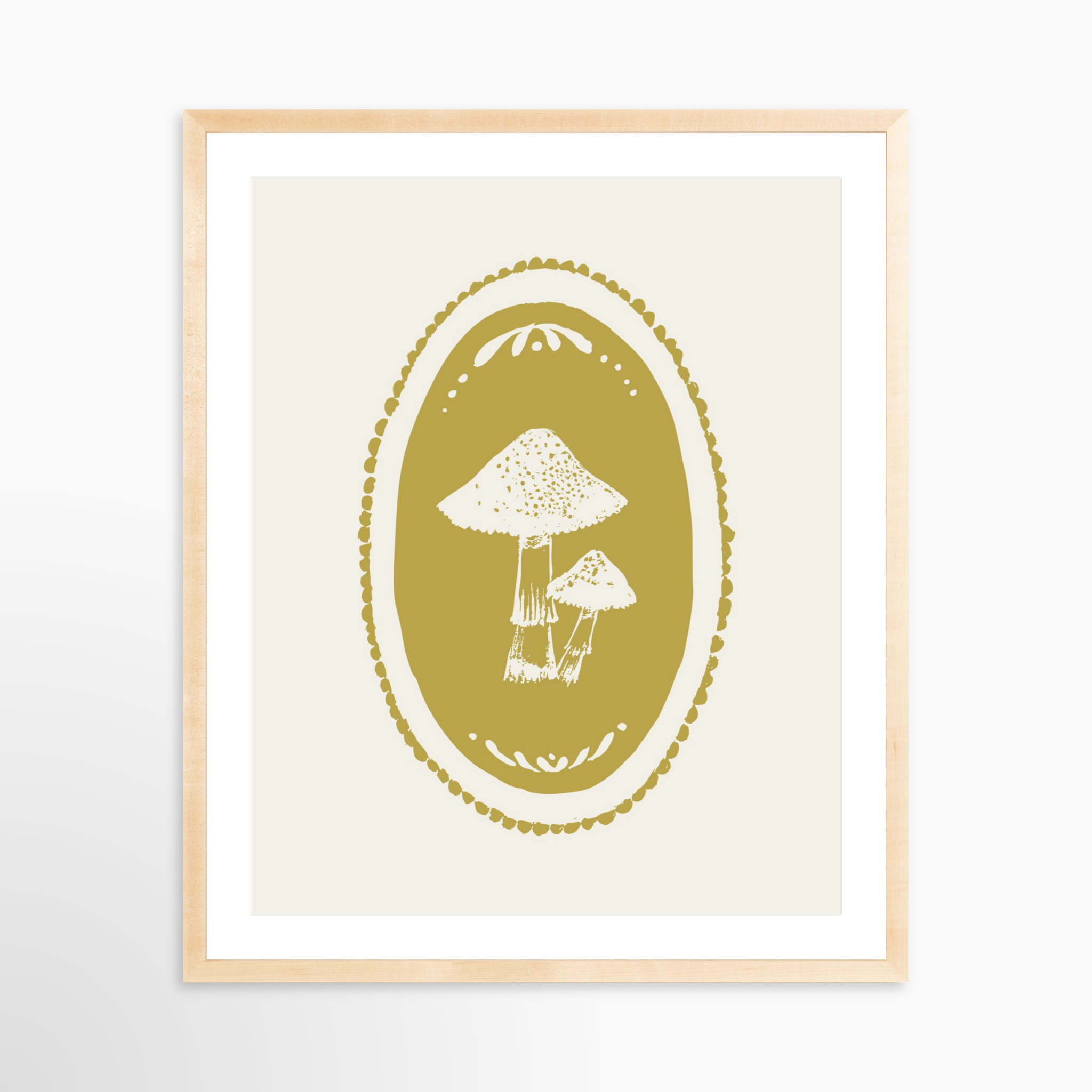 24x30 / Natural Frame + White Mat