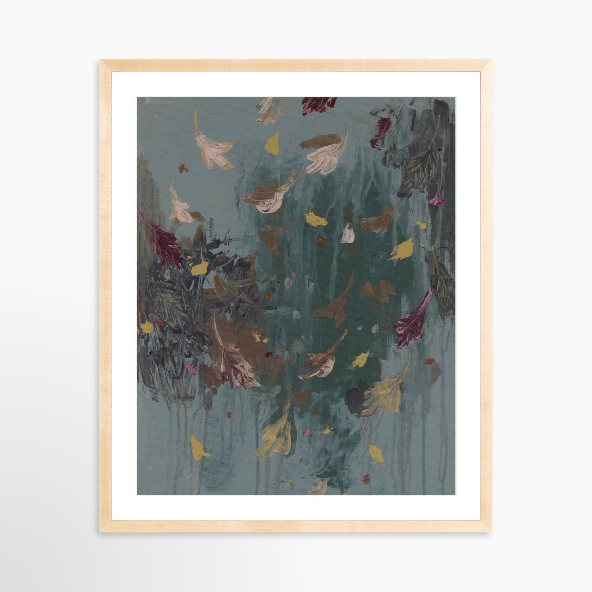 24x30 / Natural Frame + White Mat