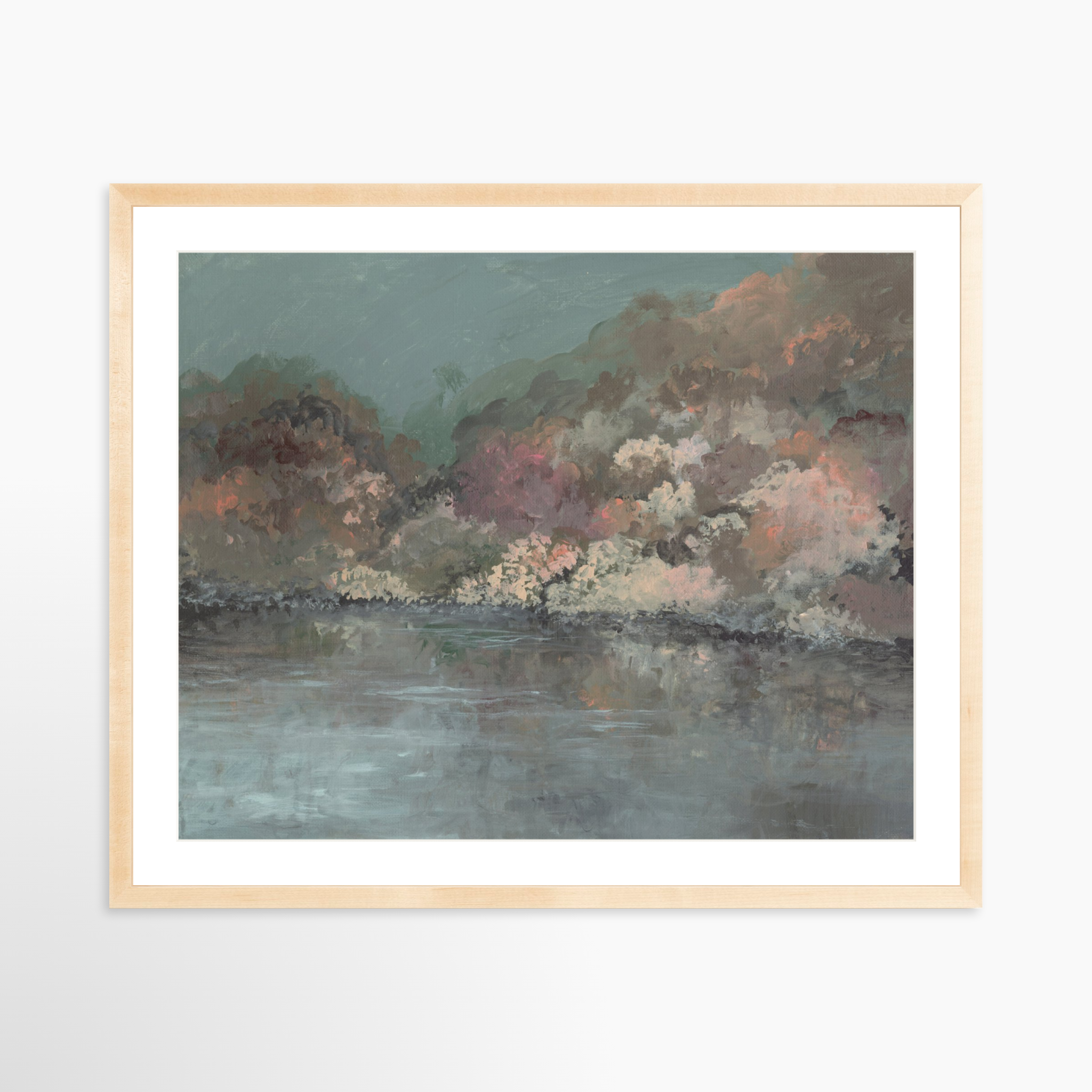 30x24 / Natural Frame + White Mat