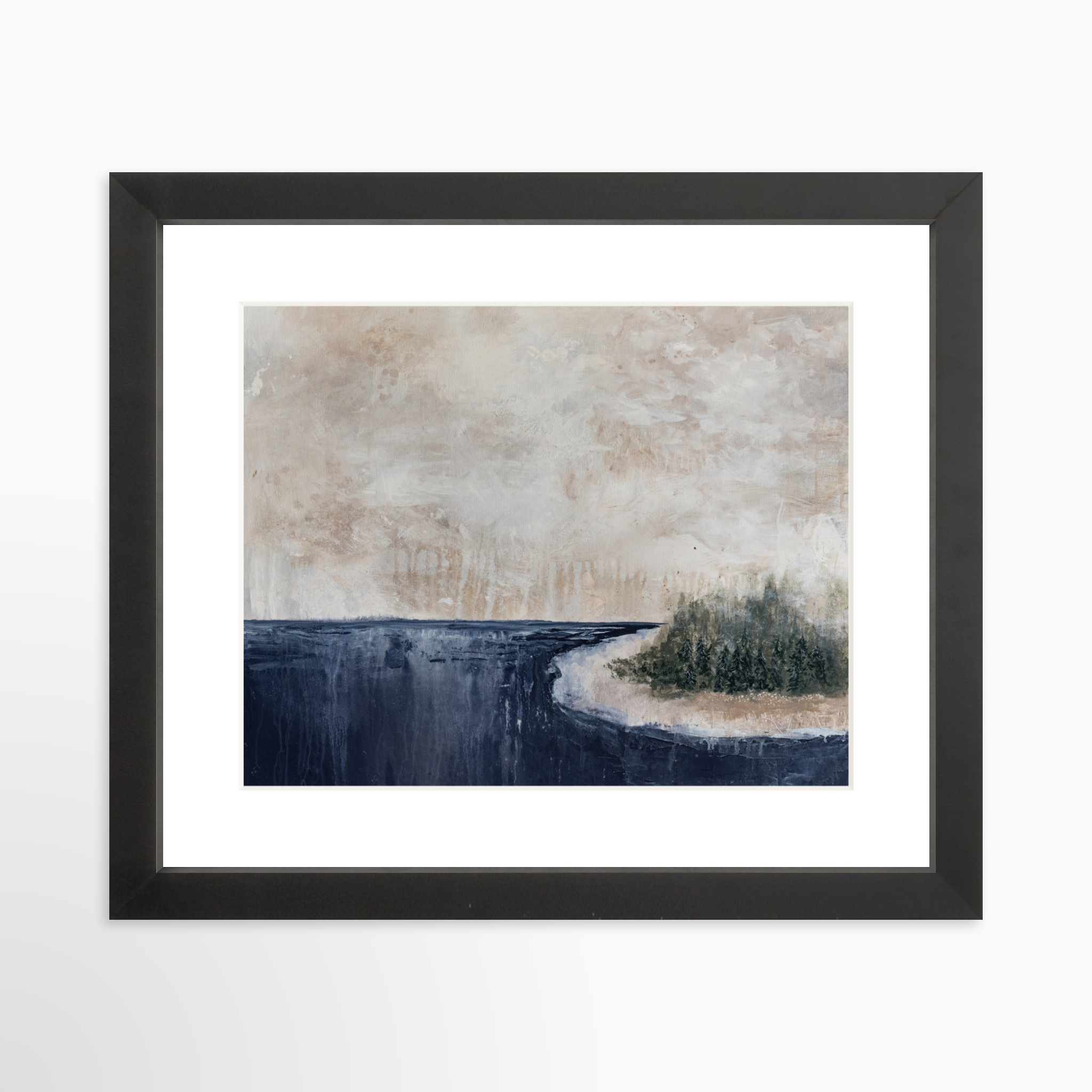 10x8 / Black Frame + White Mat