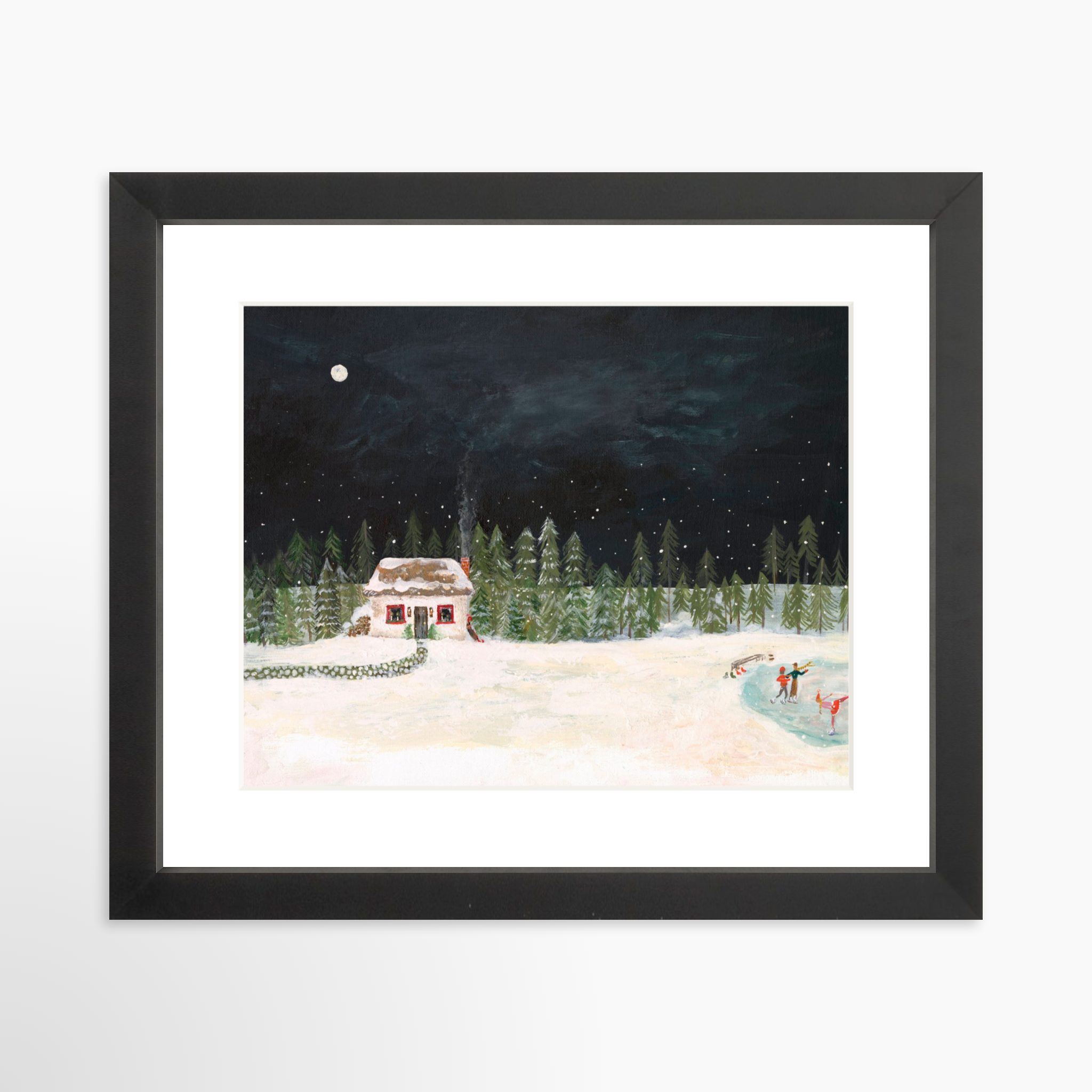 10x8 / Black Frame + White Mat