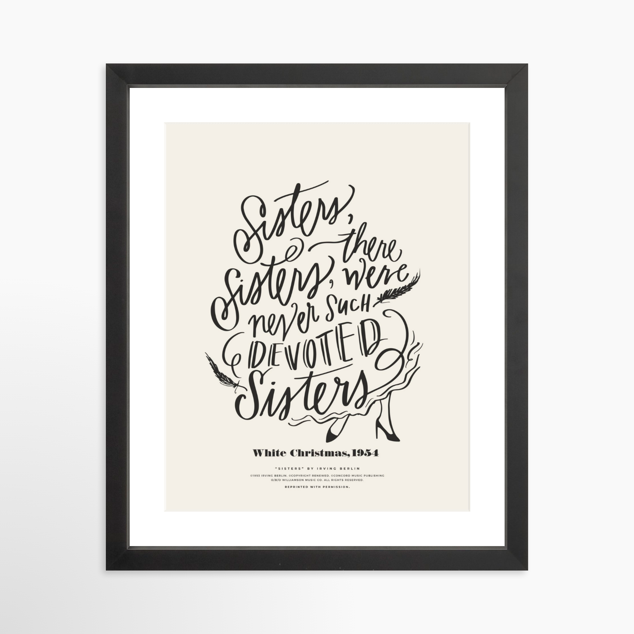 11x14 / Black Frame + White Mat