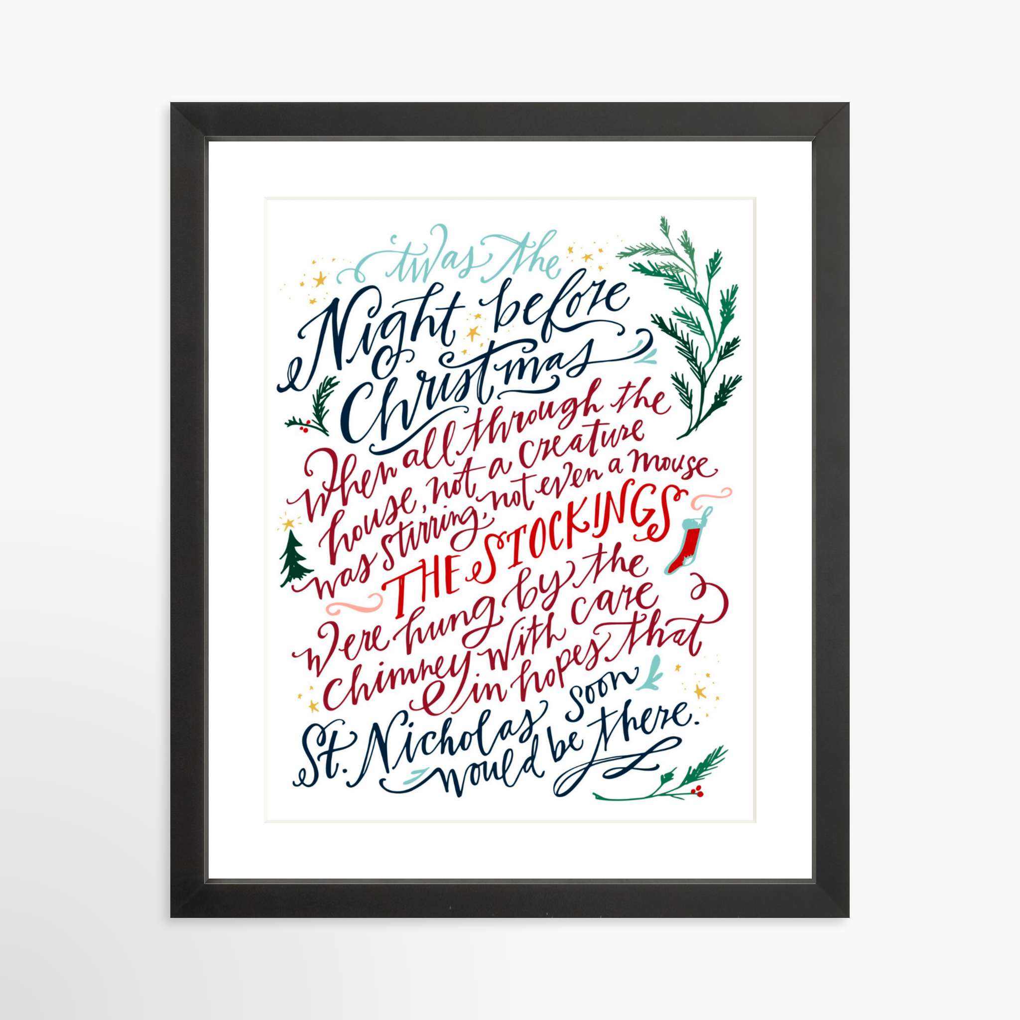 11x14 / Black Frame + White Mat