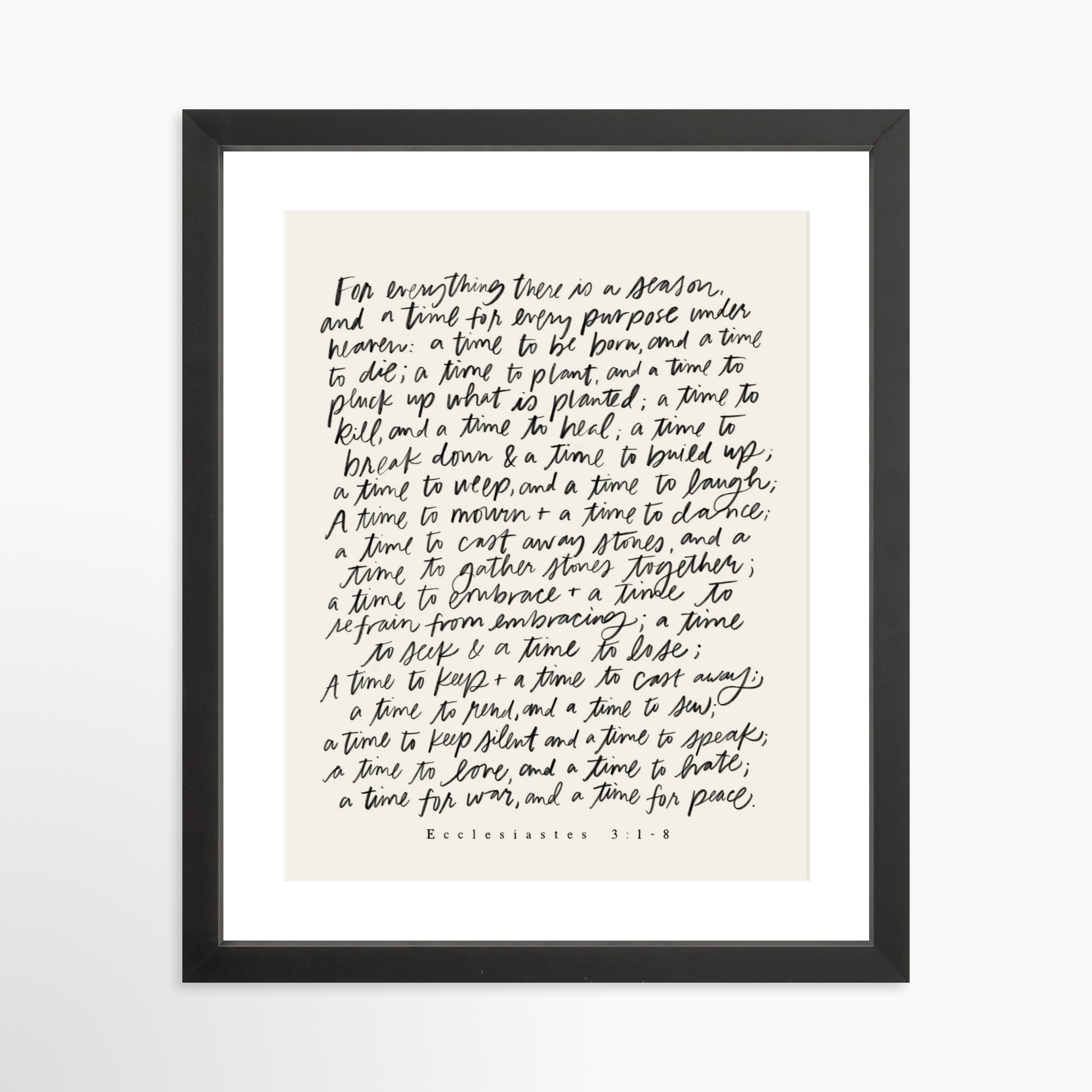 11x14 / Black Frame + White Mat