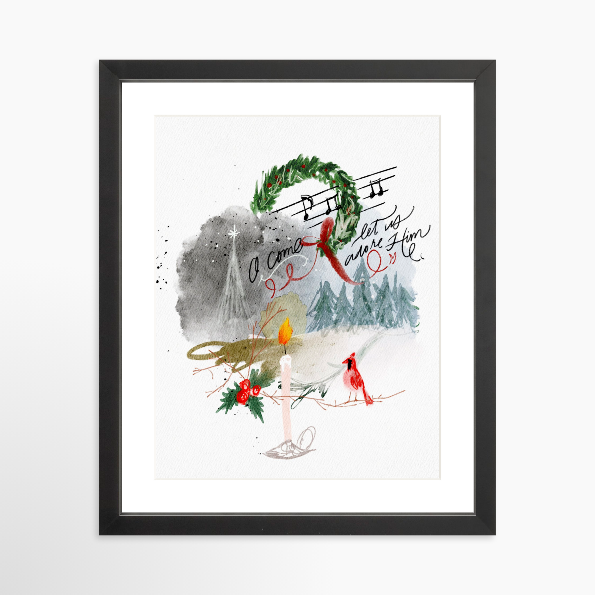 11x14 / Black Frame + White Mat