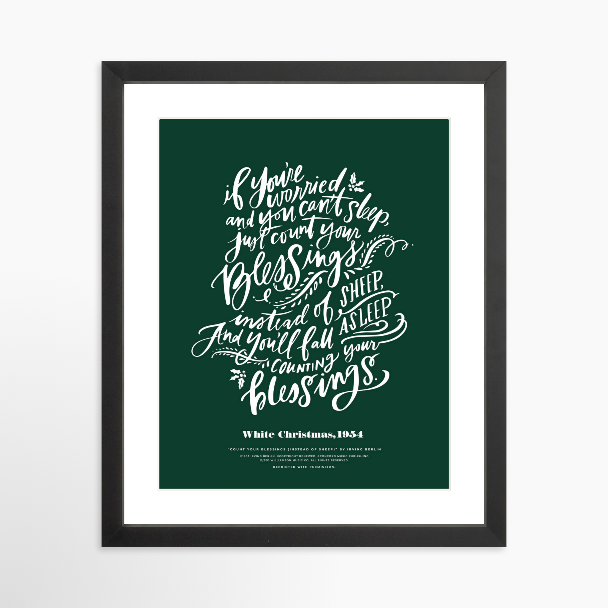 11x14 / Black Frame + White Mat