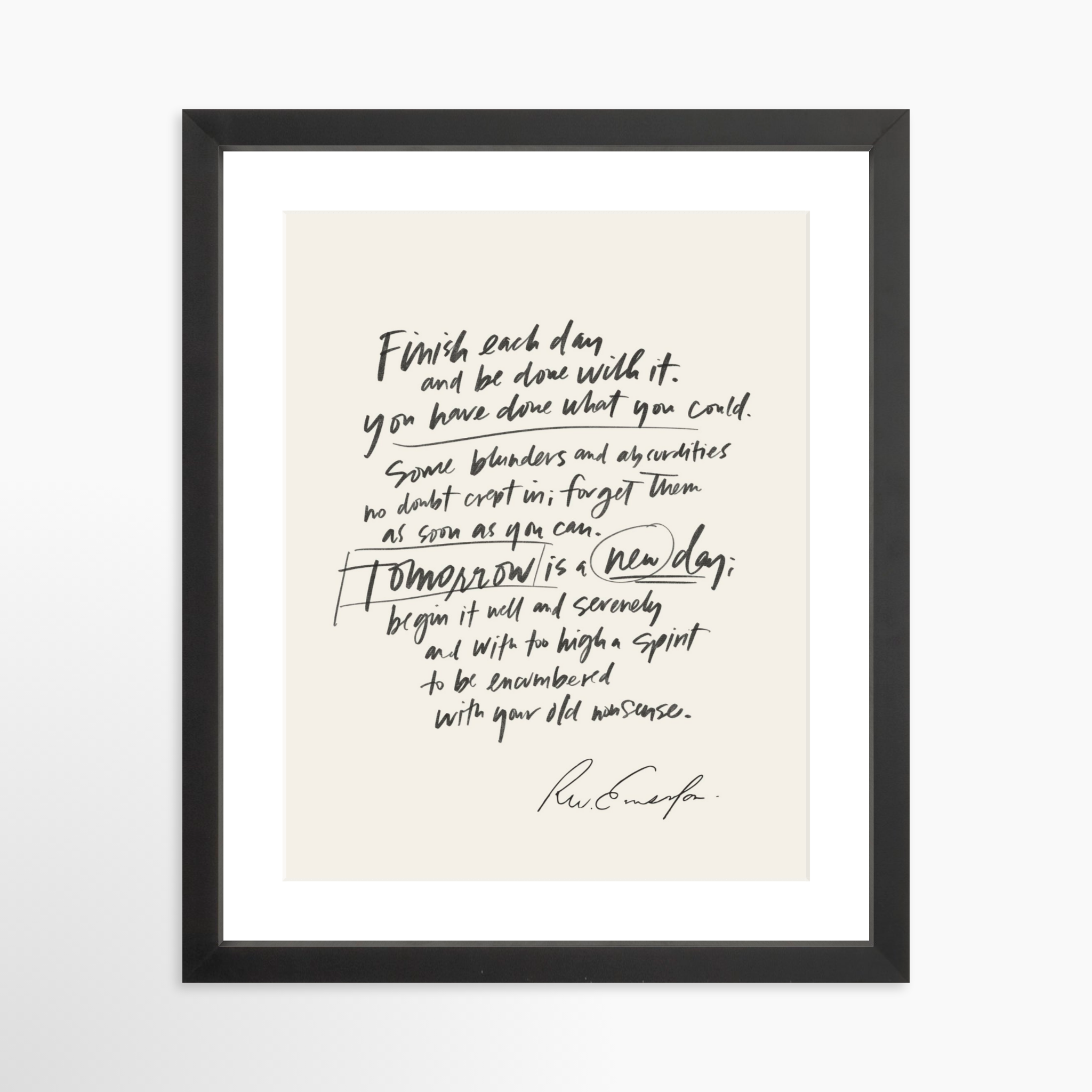 11x14 / Black Frame + White Mat