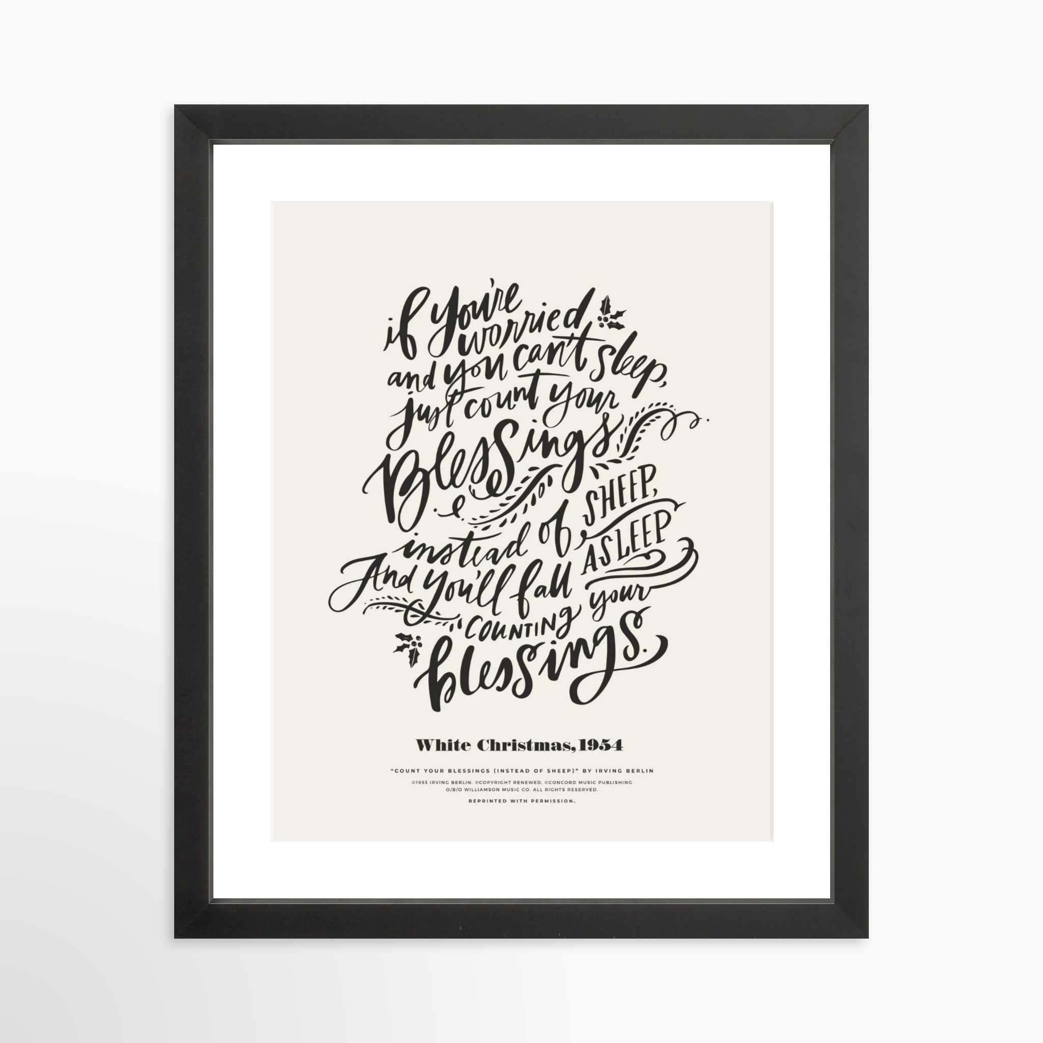 11x14 / Black Frame + White Mat