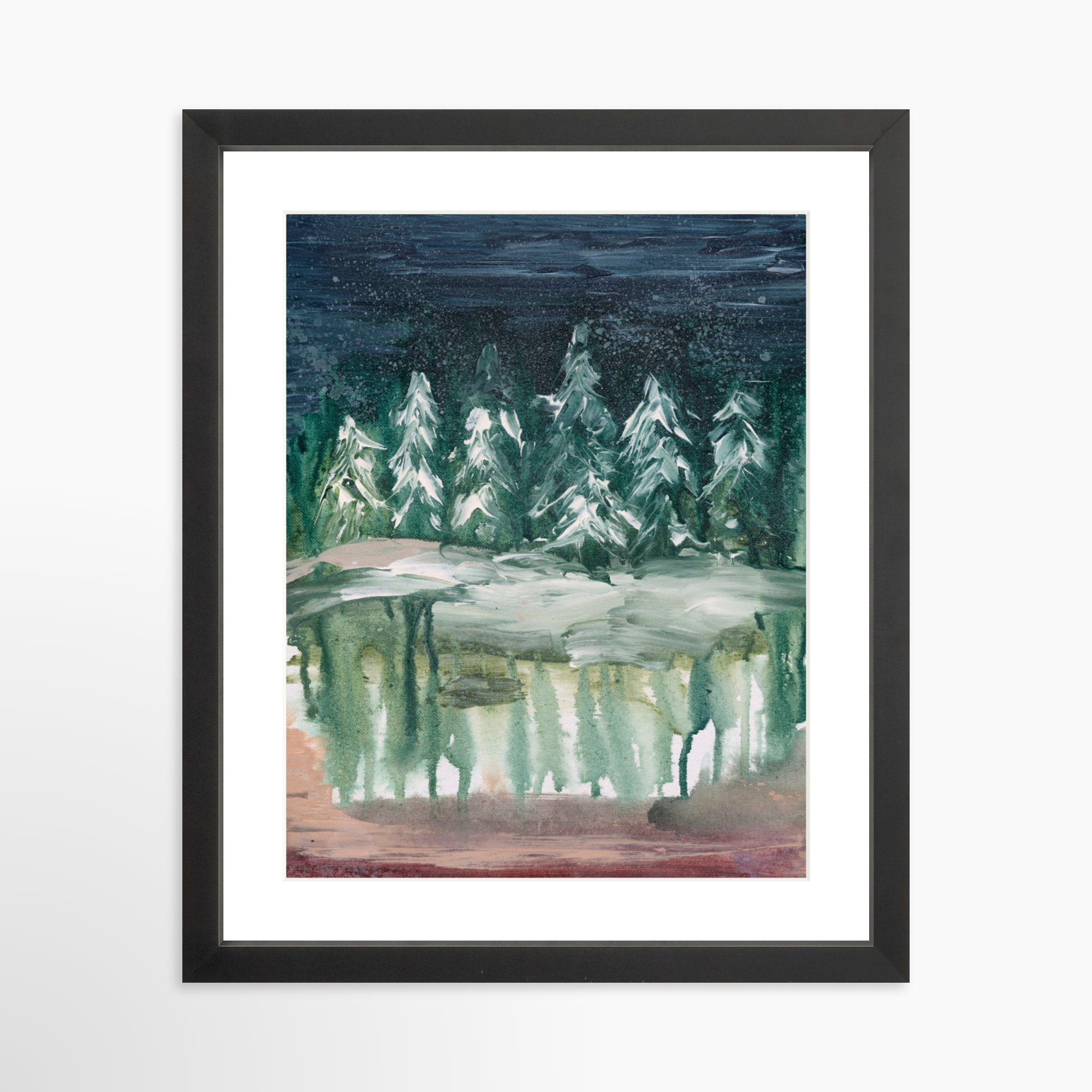 11x14 / Black Frame + White Mat