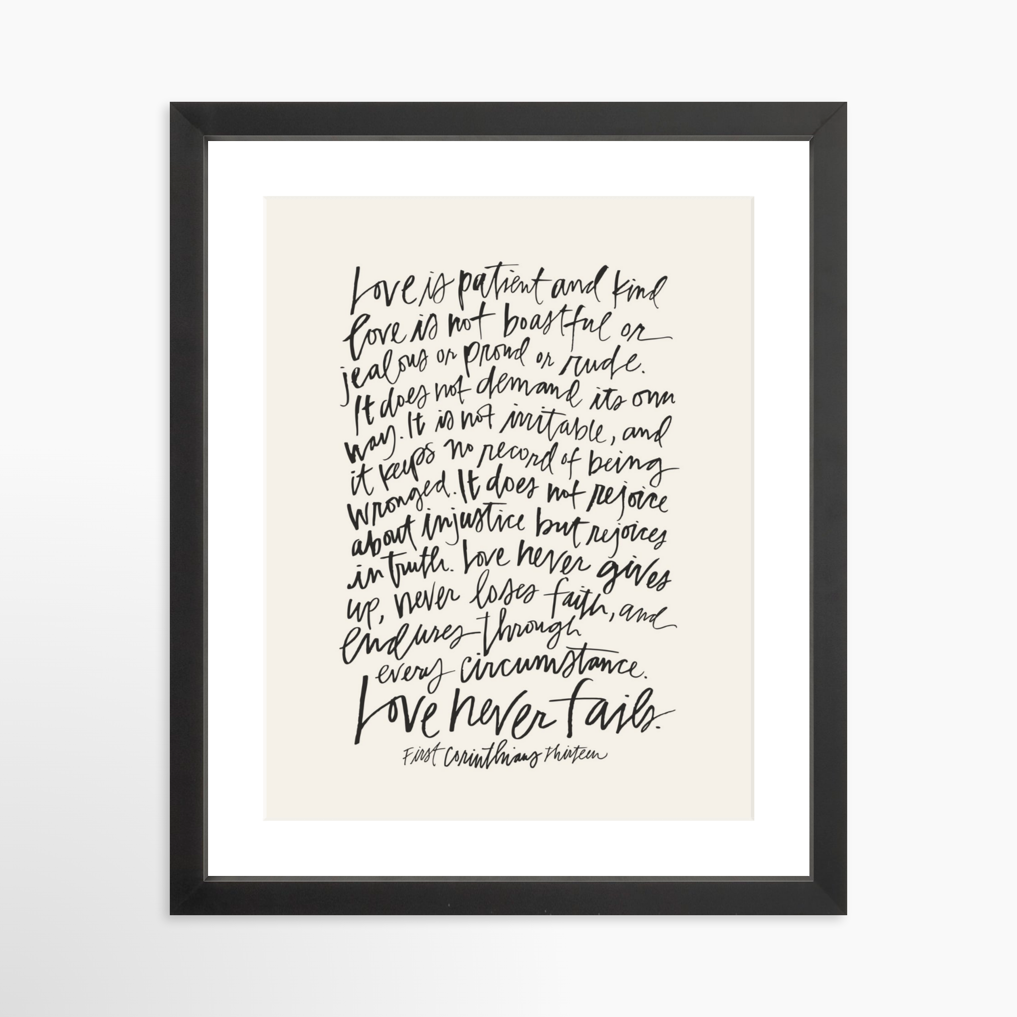 11x14 / Black Frame + White Mat