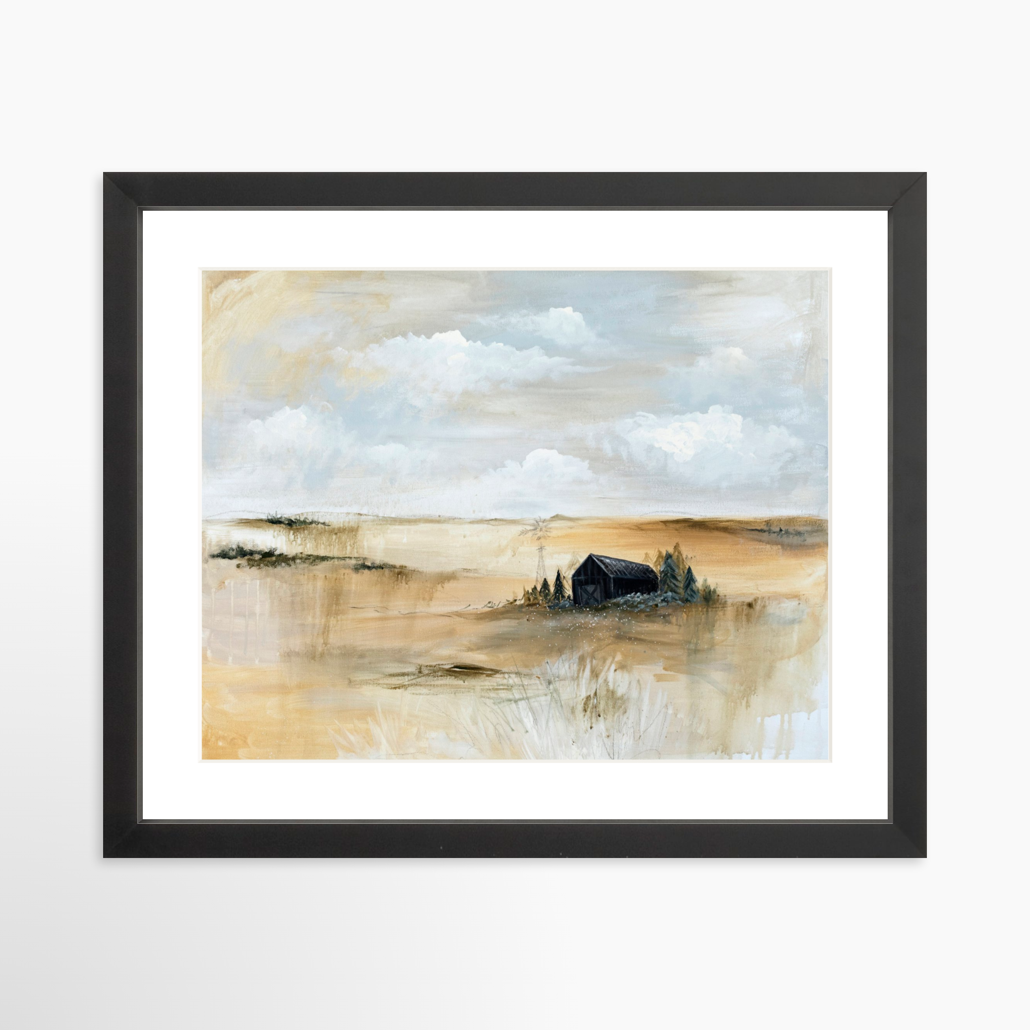 14x11 / Black Frame + White Mat