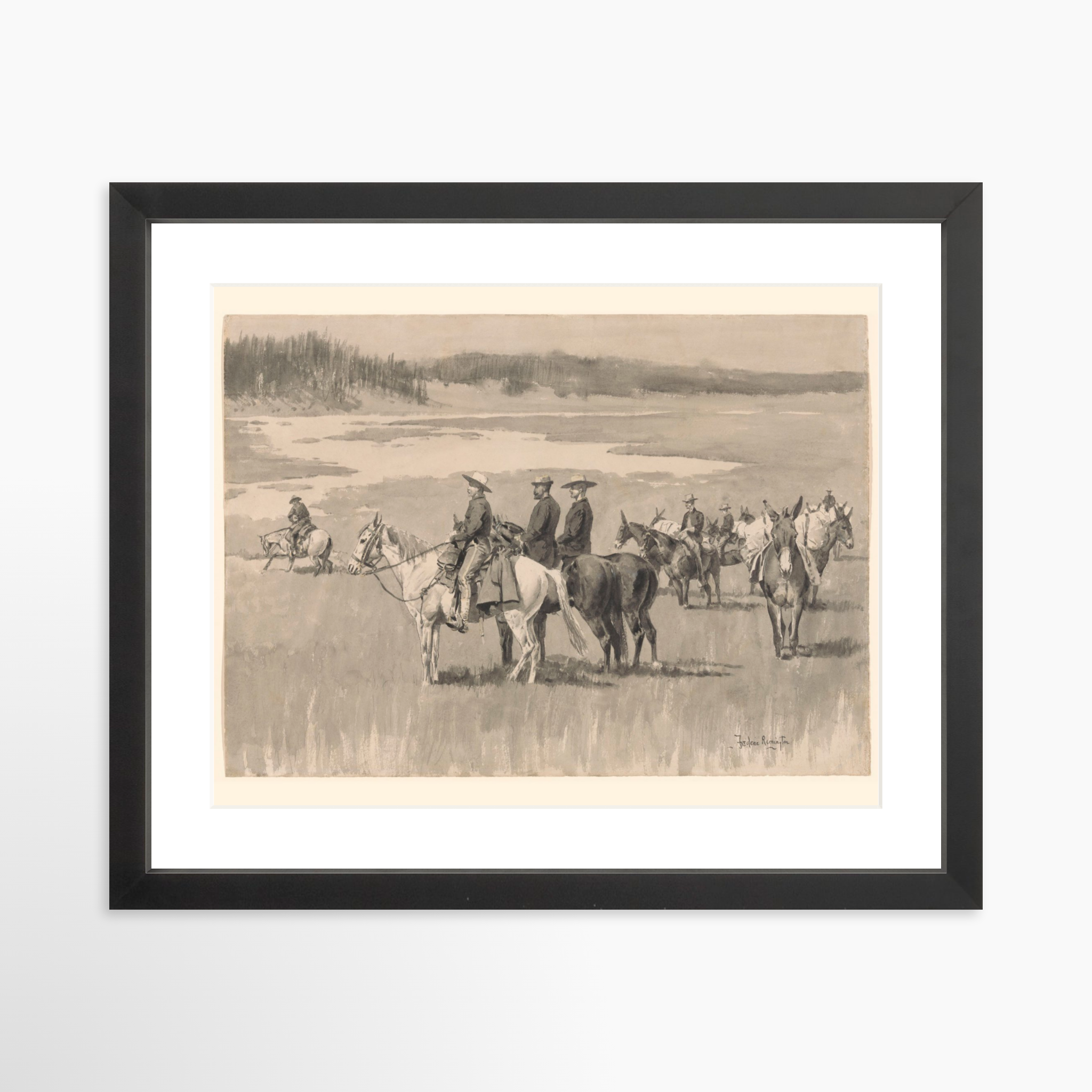 14x11 / Black Frame + White Mat