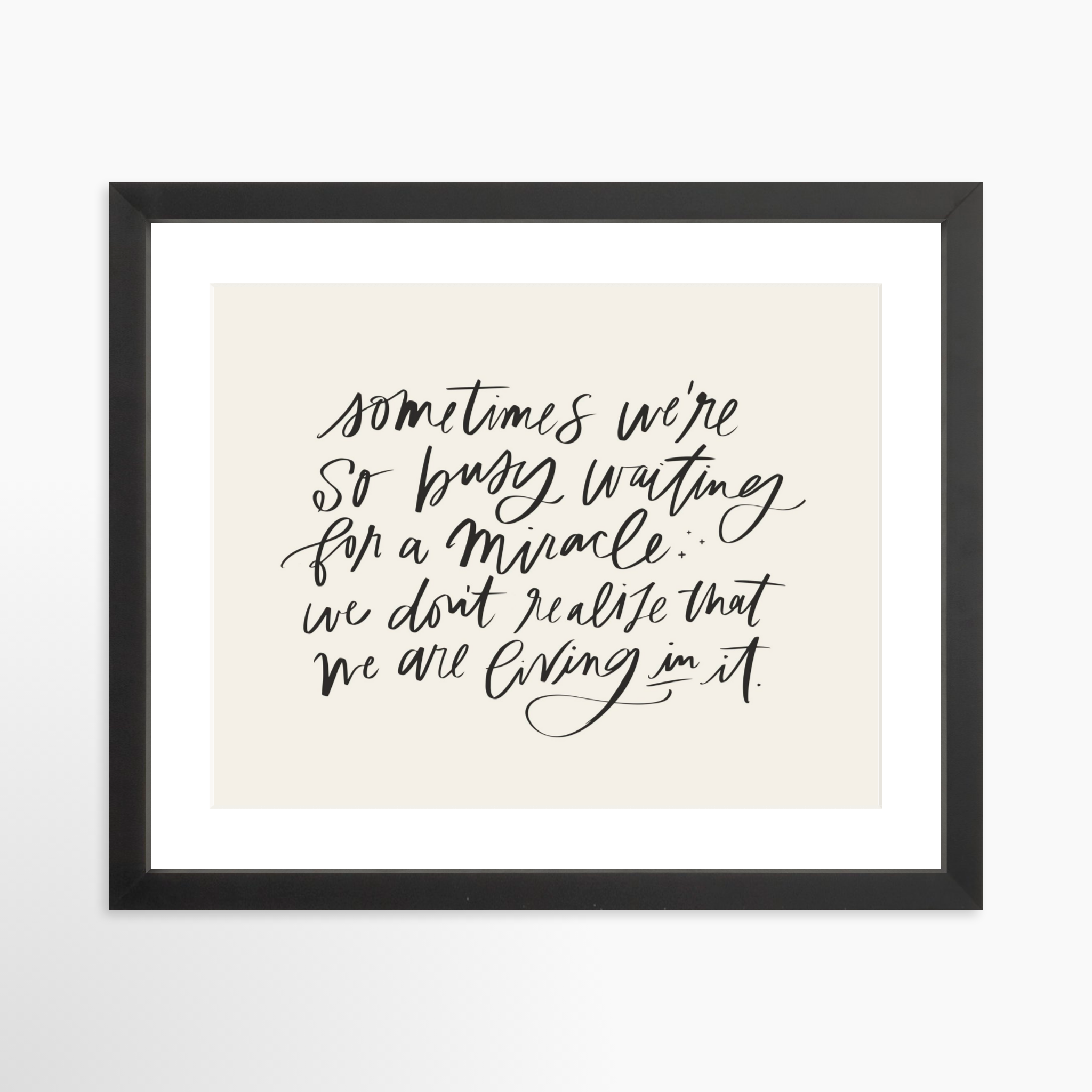 14x11 / Black Frame + White Mat