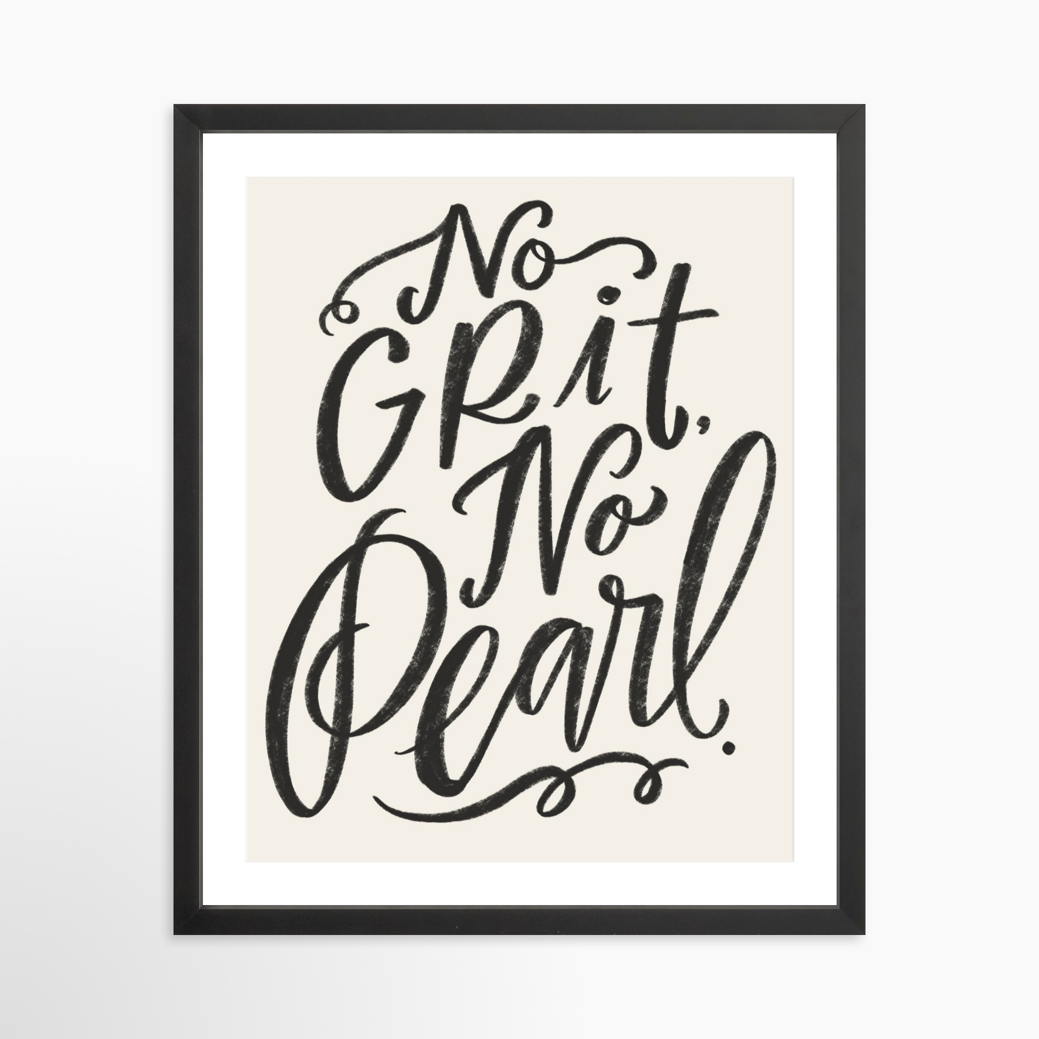 16x20 / Black Frame + White Mat