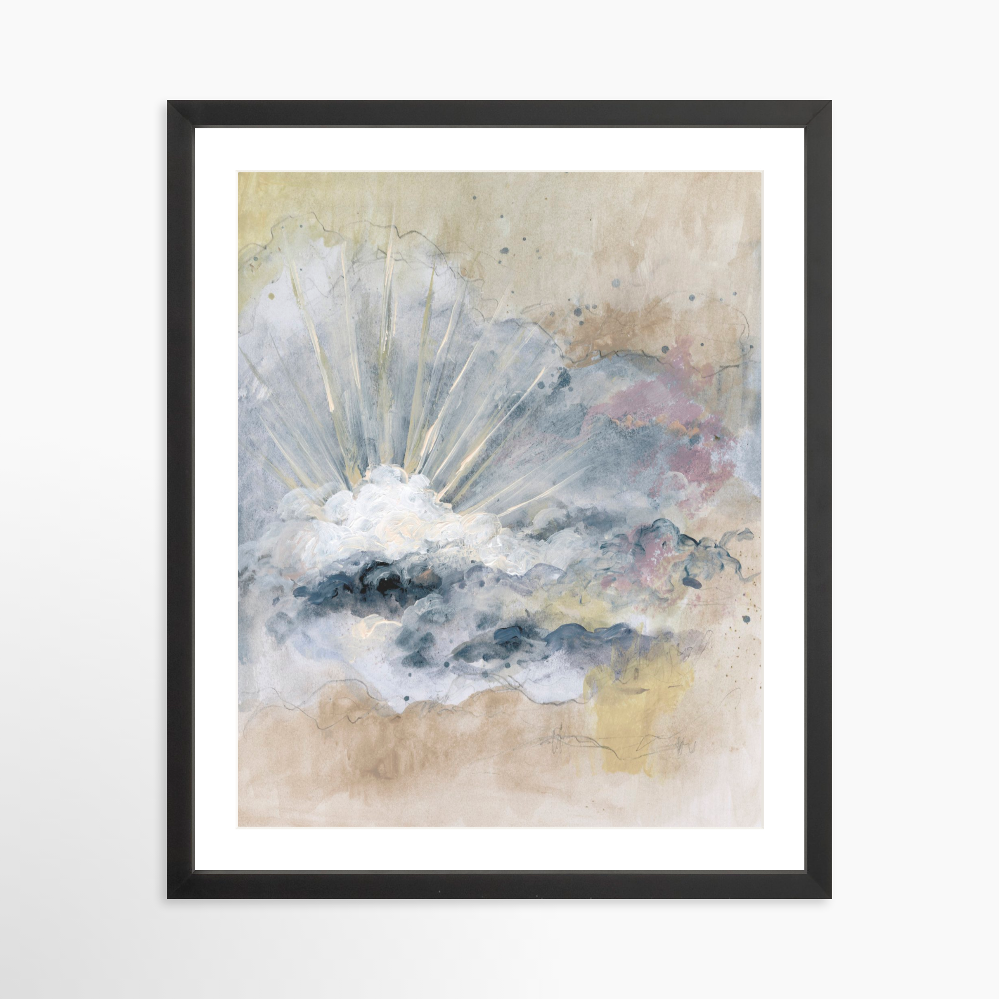 16x20 / Black Frame + White Mat