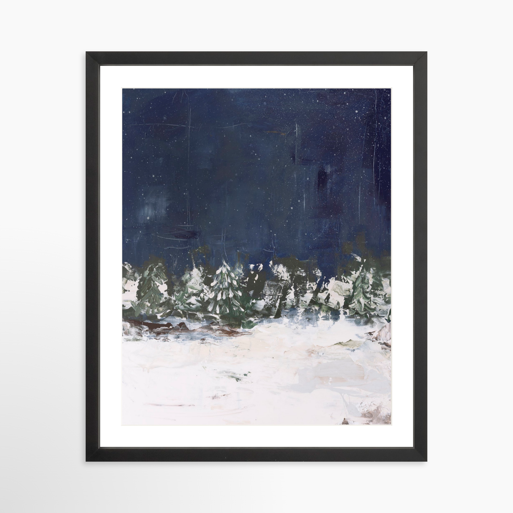 16x20 / Black Frame + White Mat