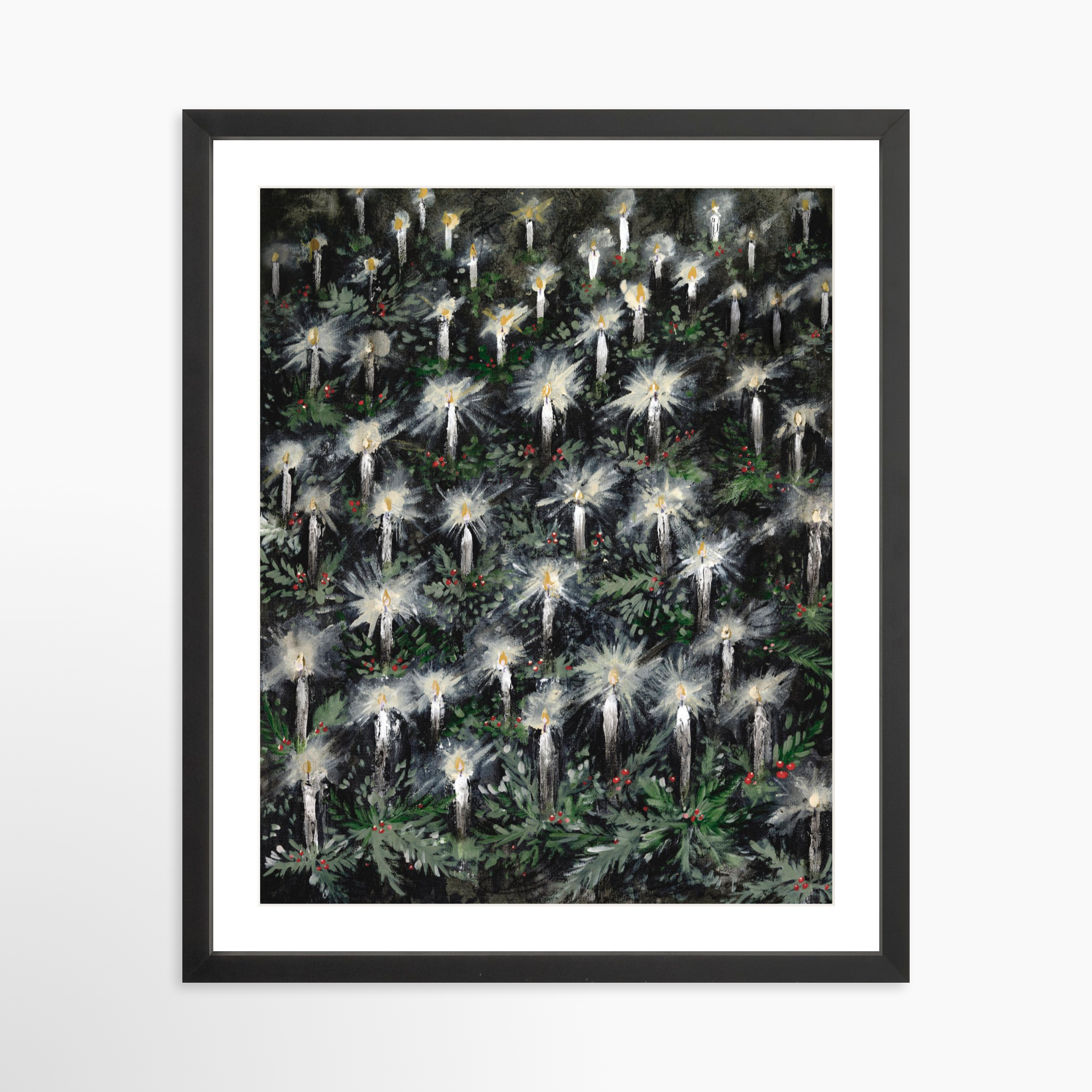 16x20 / Black Frame + White Mat