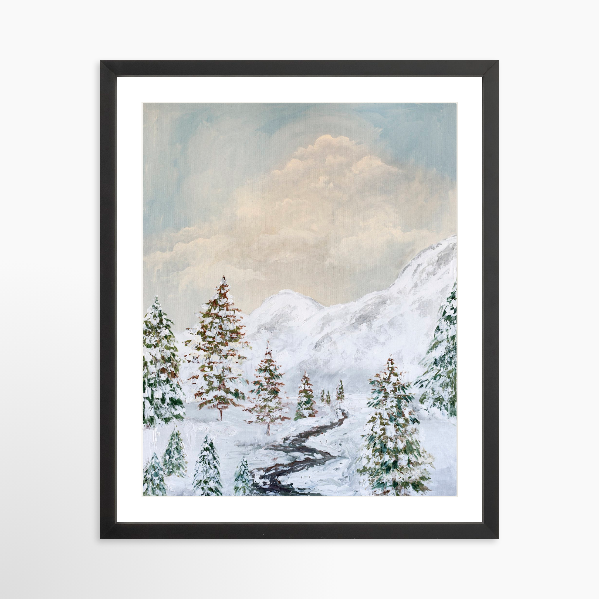 16x20 / Black Frame + White Mat