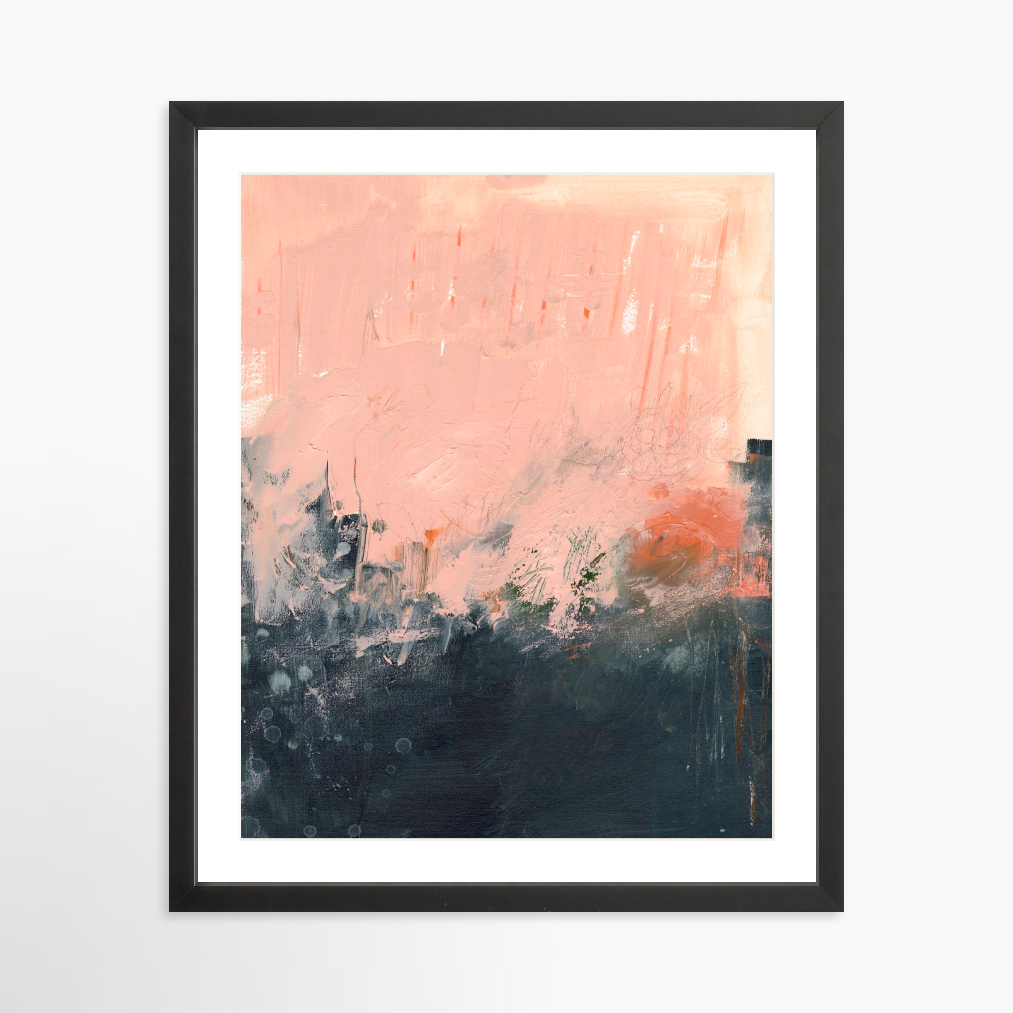 16x20 / Black Frame + White Mat