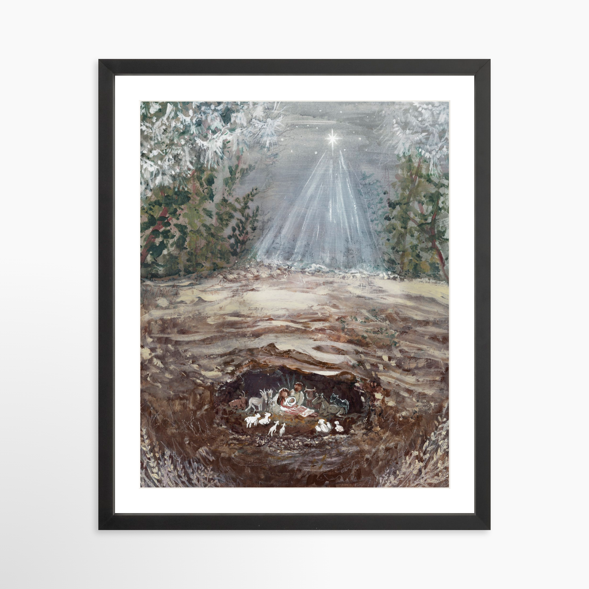 16x20 / Black Frame + White Mat