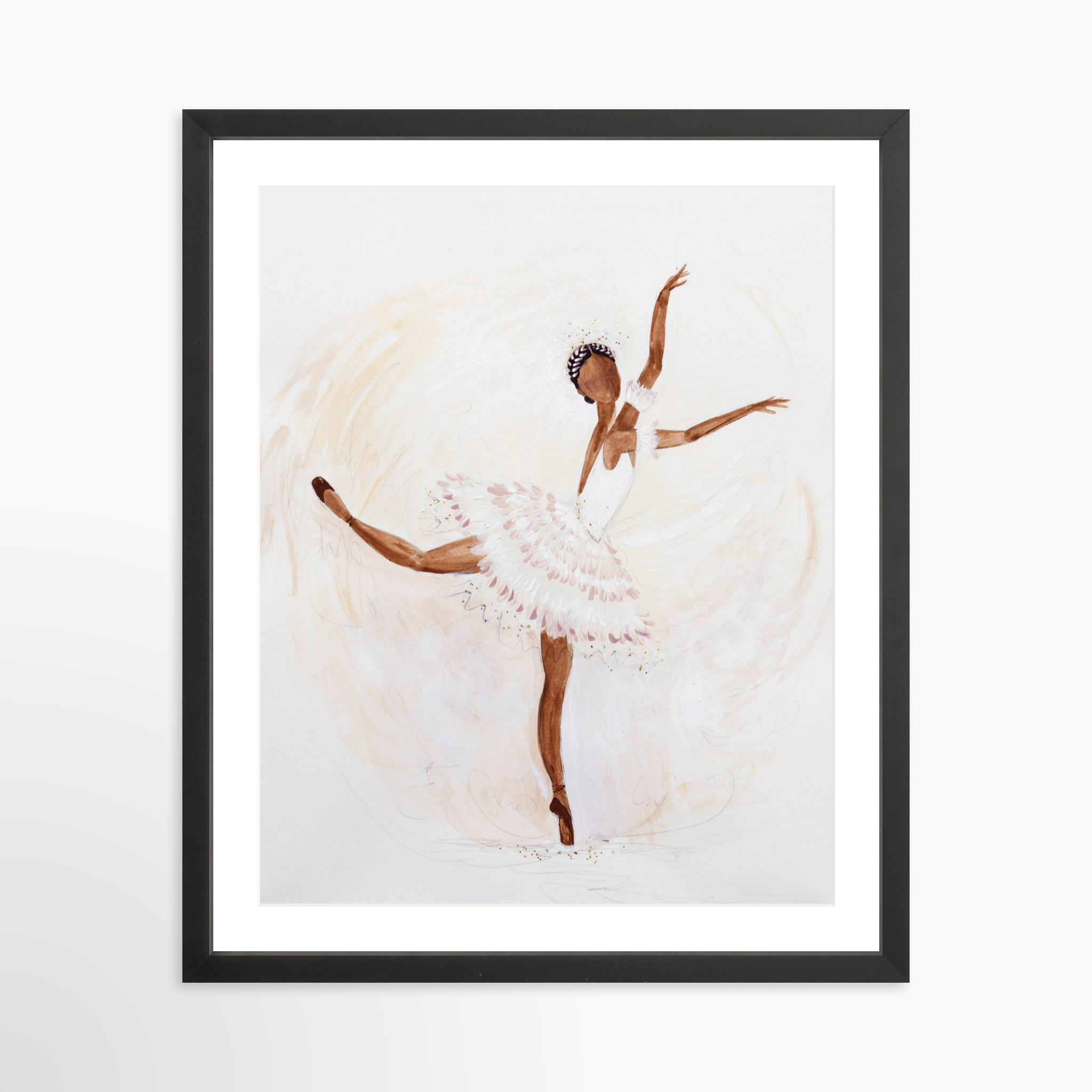 16x20 / Black Frame + White Mat