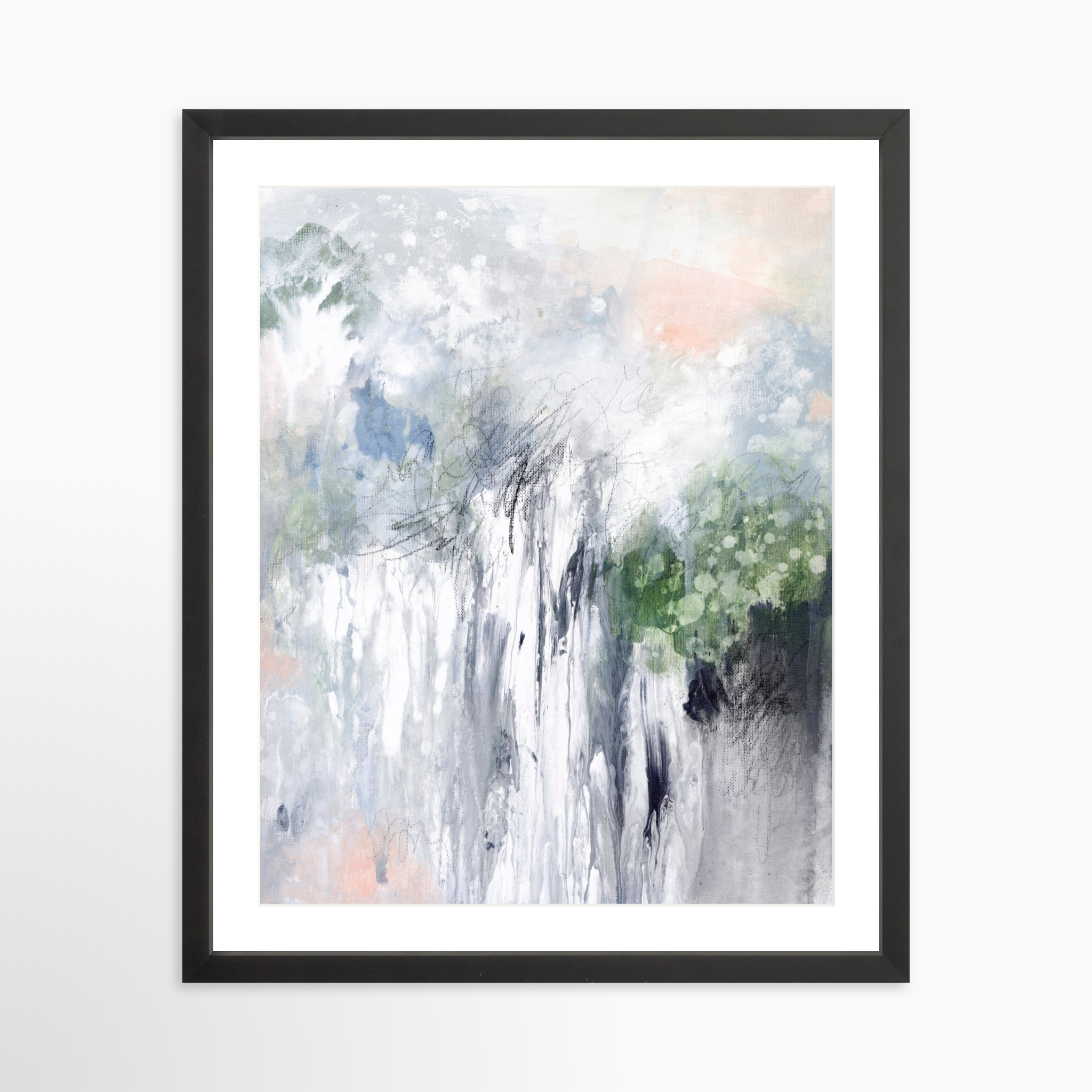 16x20 / Black Frame + White Mat