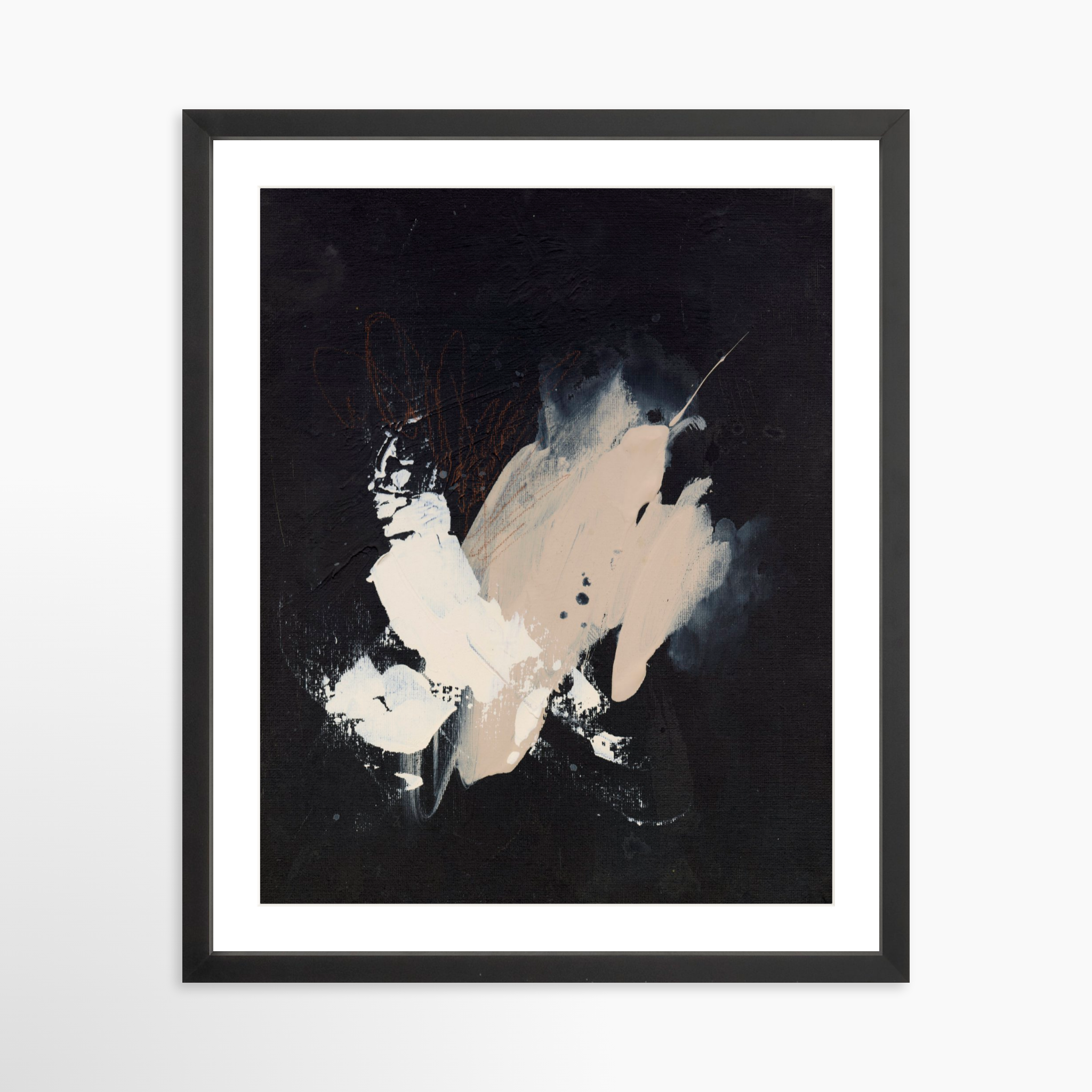 16x20 / Black Frame + White Mat