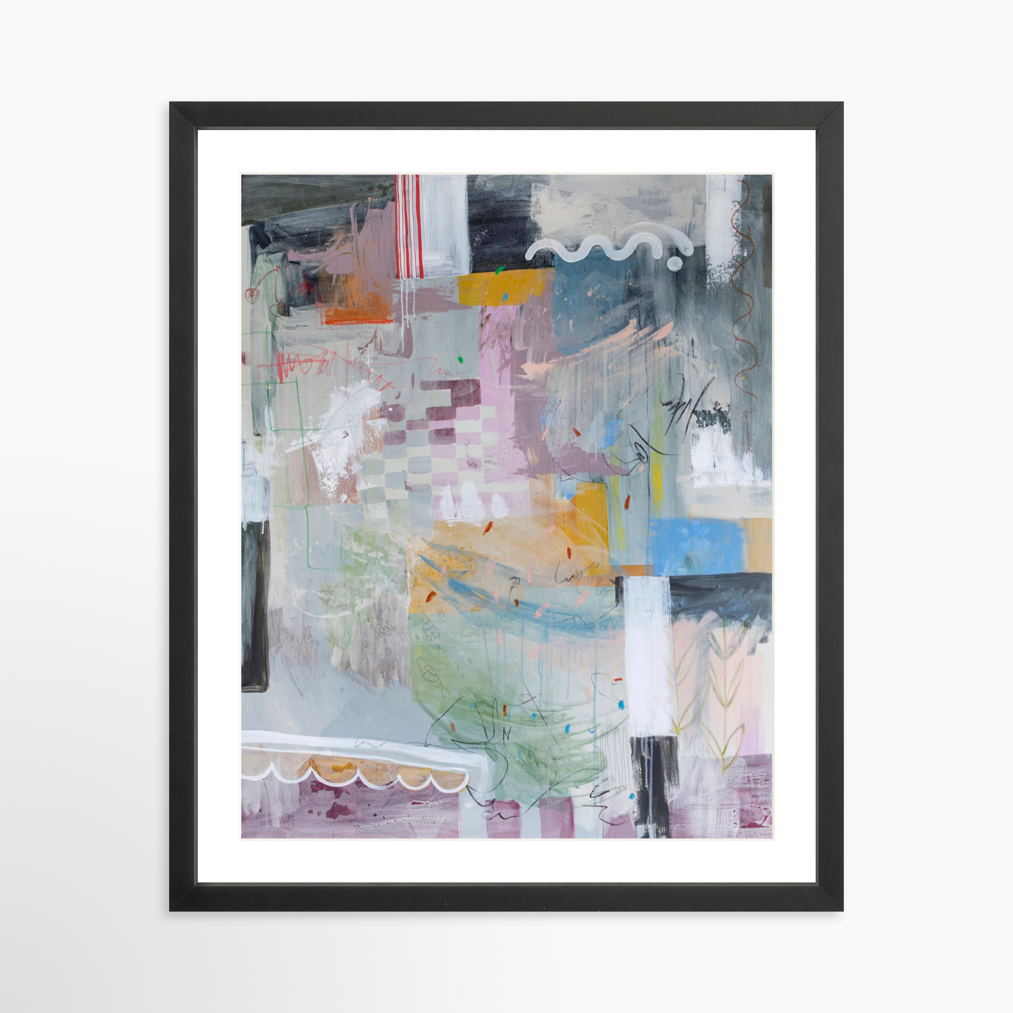 16x20 / Black Frame + White Mat