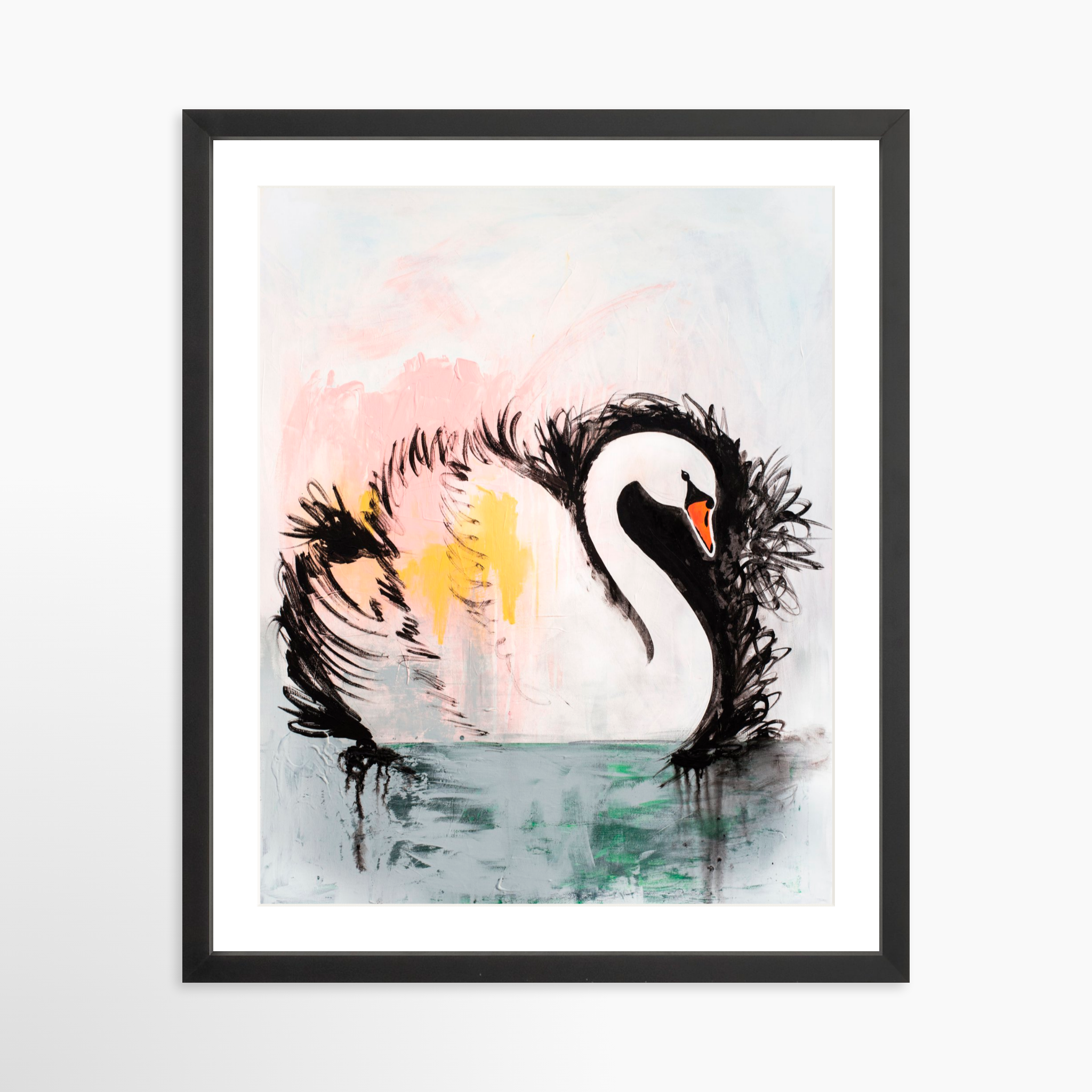 16x20 / Black Frame + White Mat