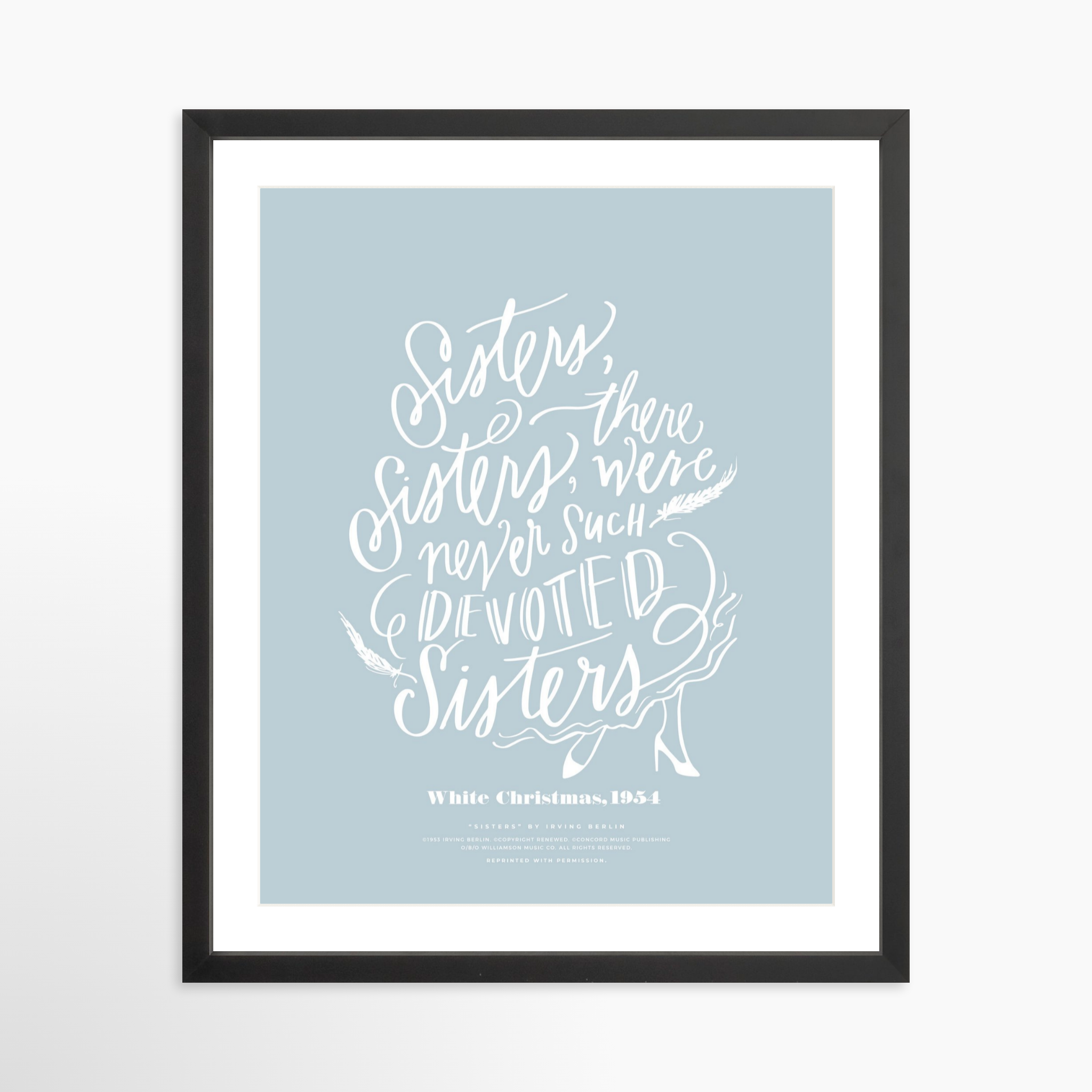 16x20 / Black Frame + White Mat