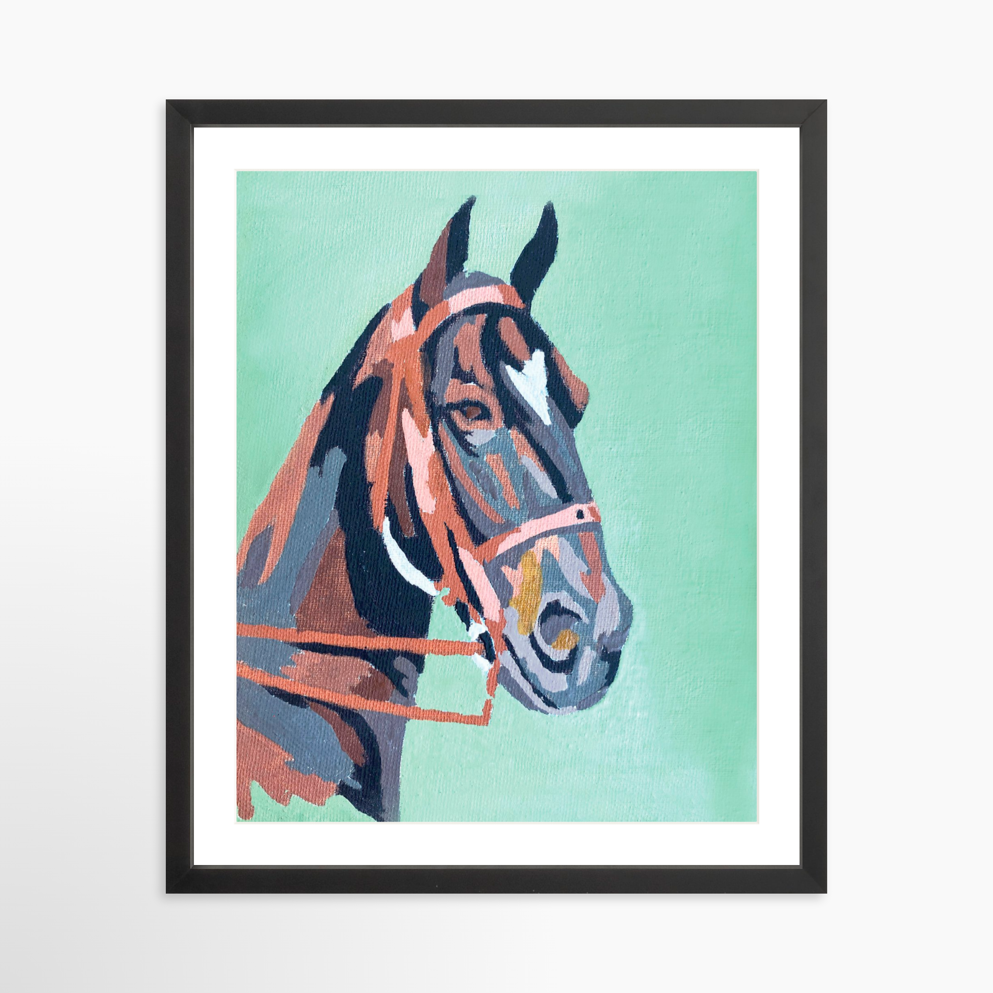 16x20 / Black Frame + White Mat