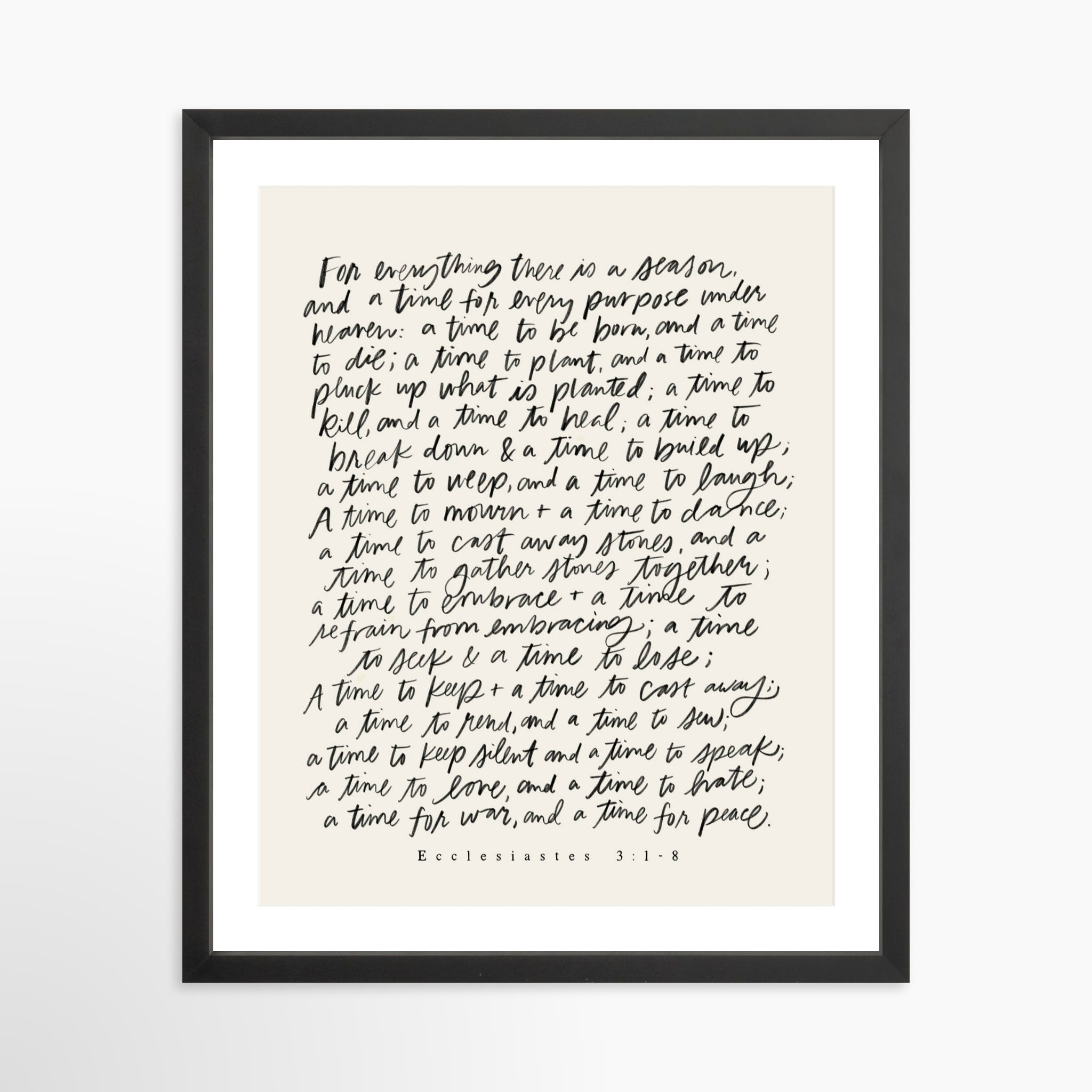16x20 / Black Frame + White Mat