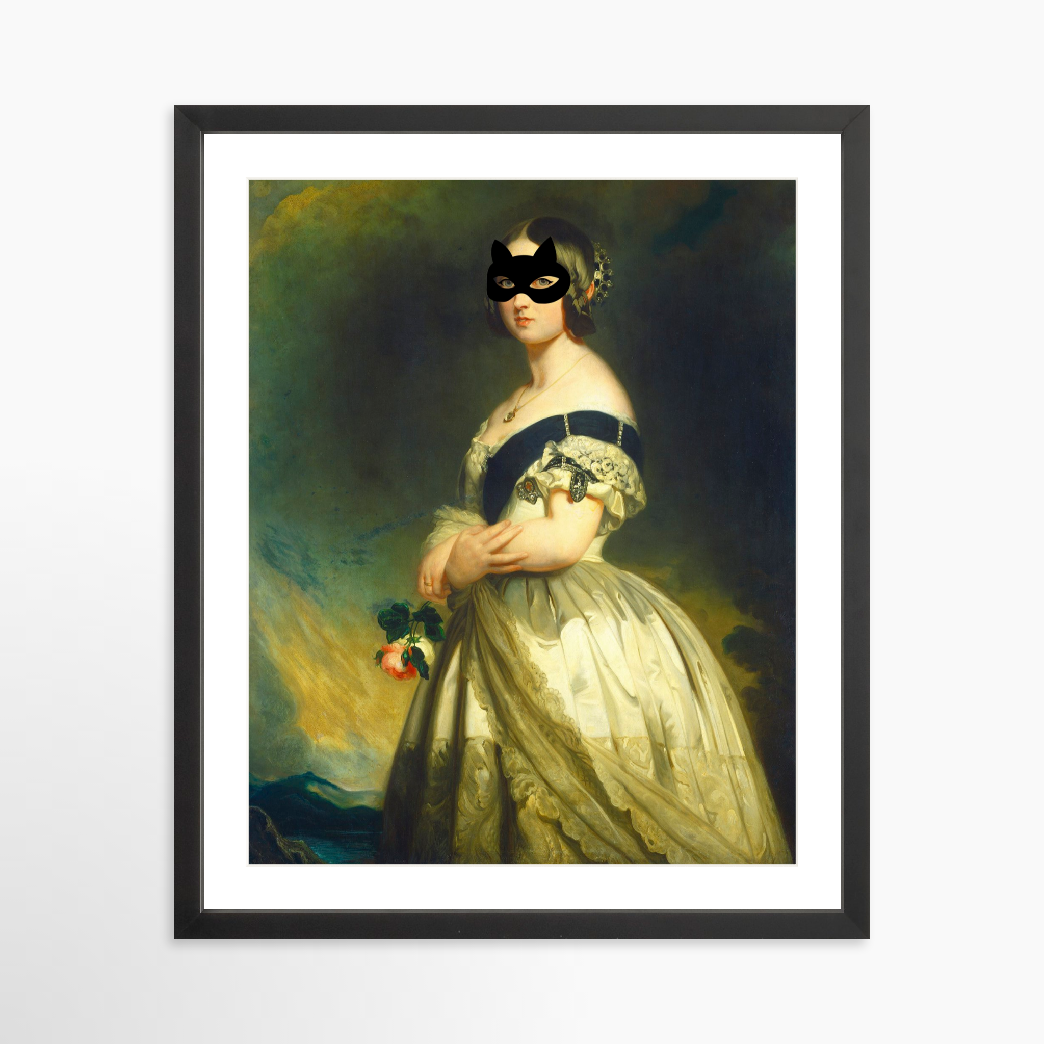 16x20 / Black Frame + White Mat