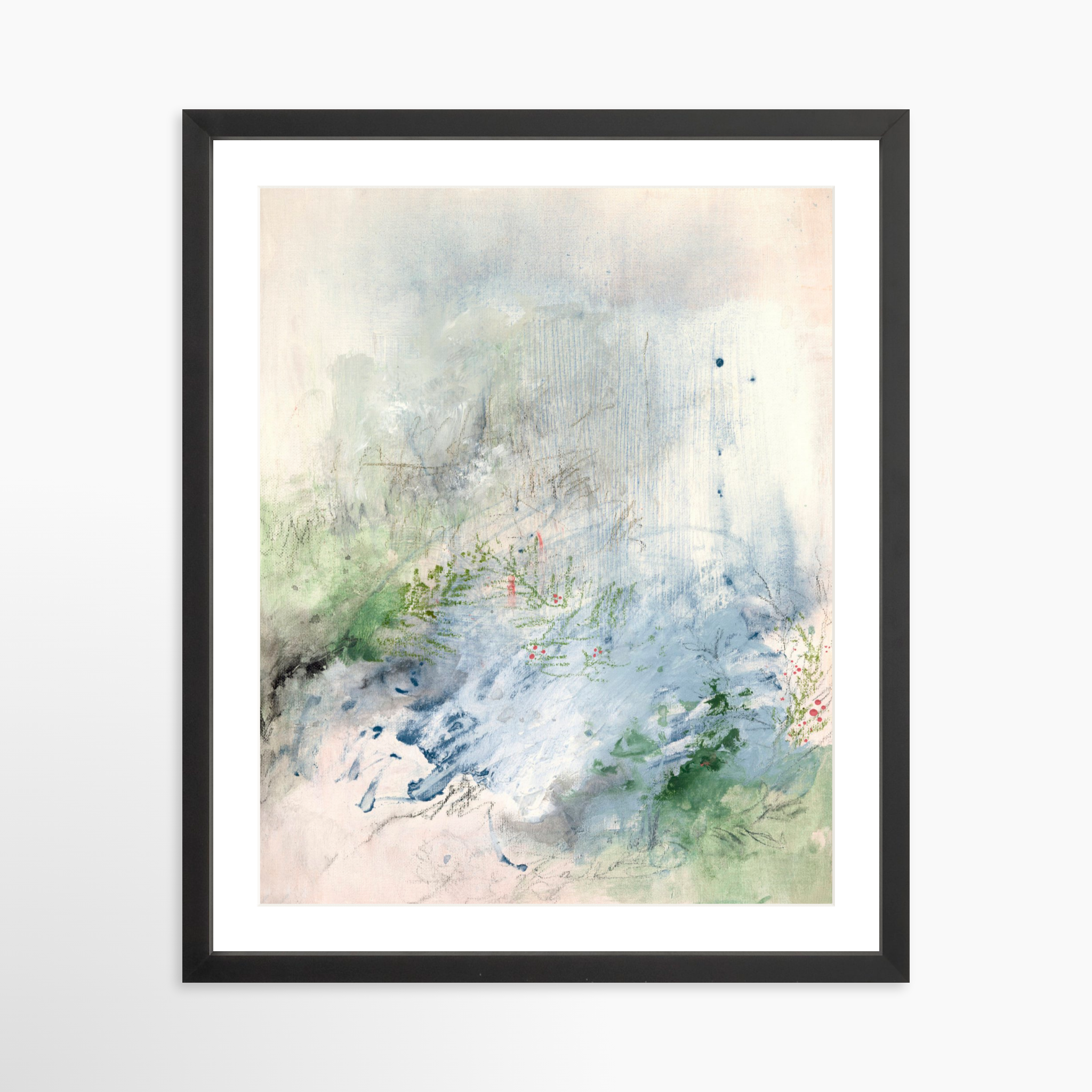 16x20 / Black Frame + White Mat