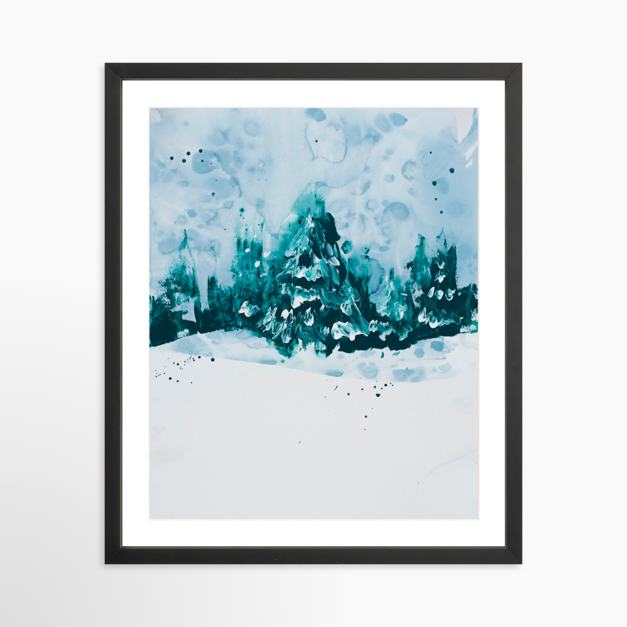 16x20 / Black Frame + White Mat