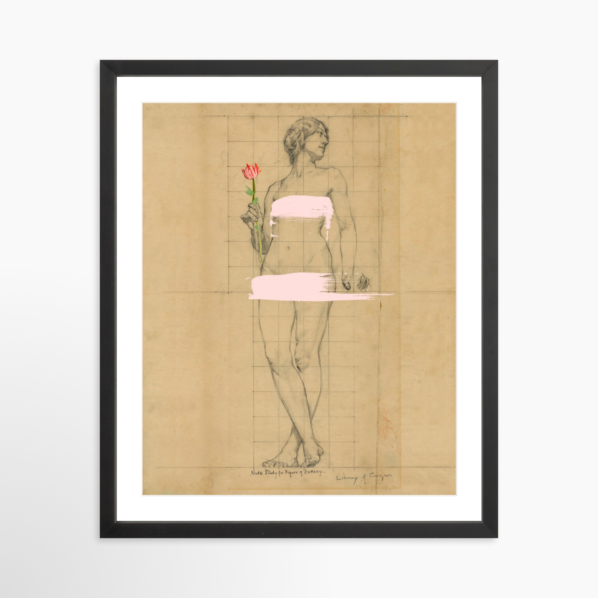 16x20 / Black Frame + White Mat