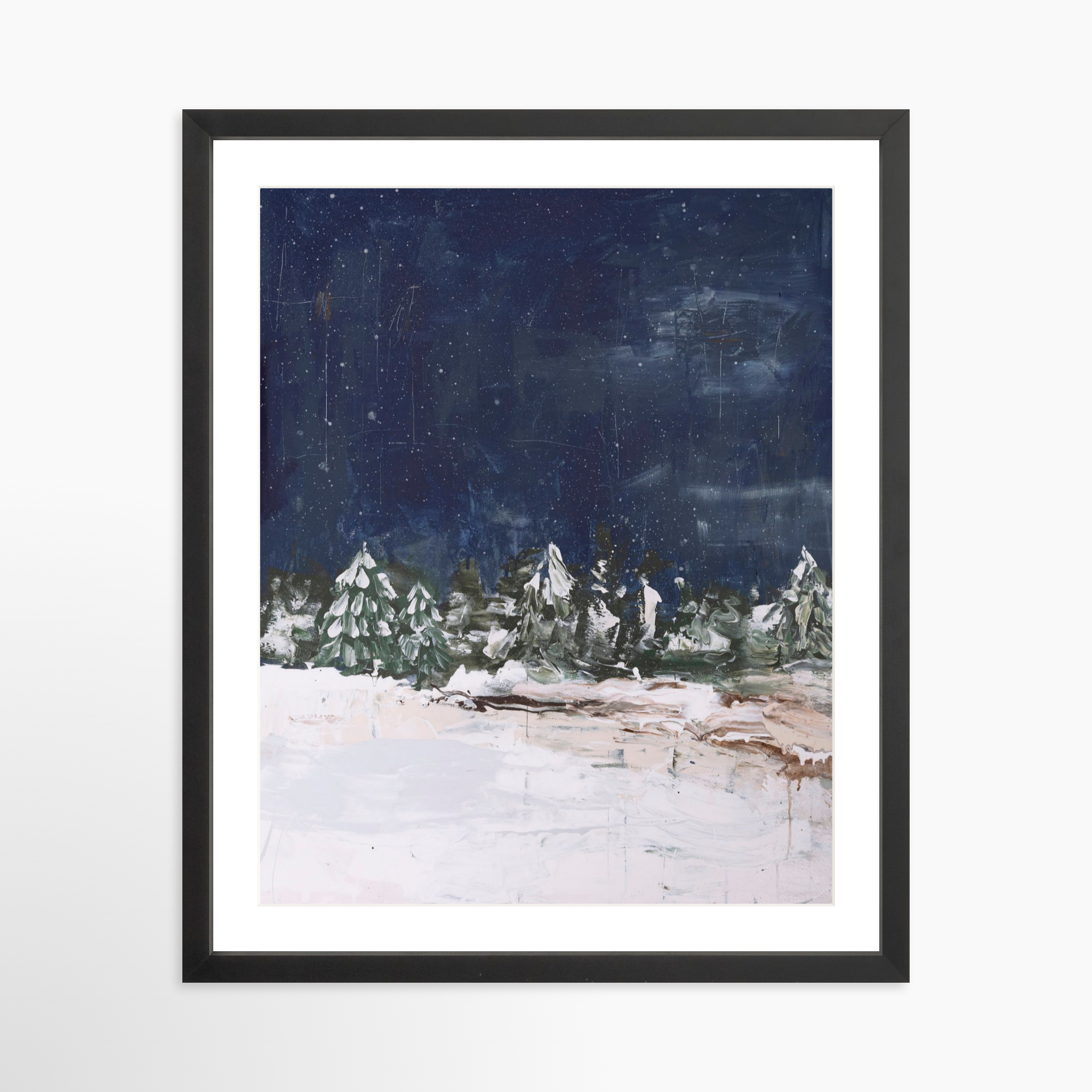 16x20 / Black Frame + White Mat