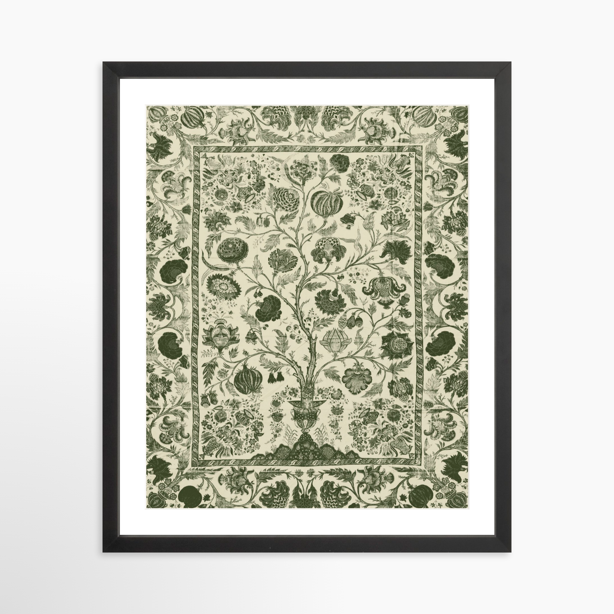 16x20 / Black Frame + White Mat