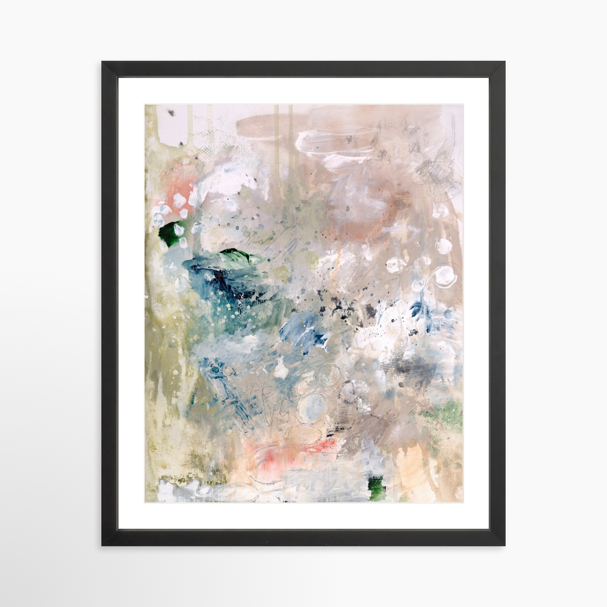 16x20 / Black Frame + White Mat