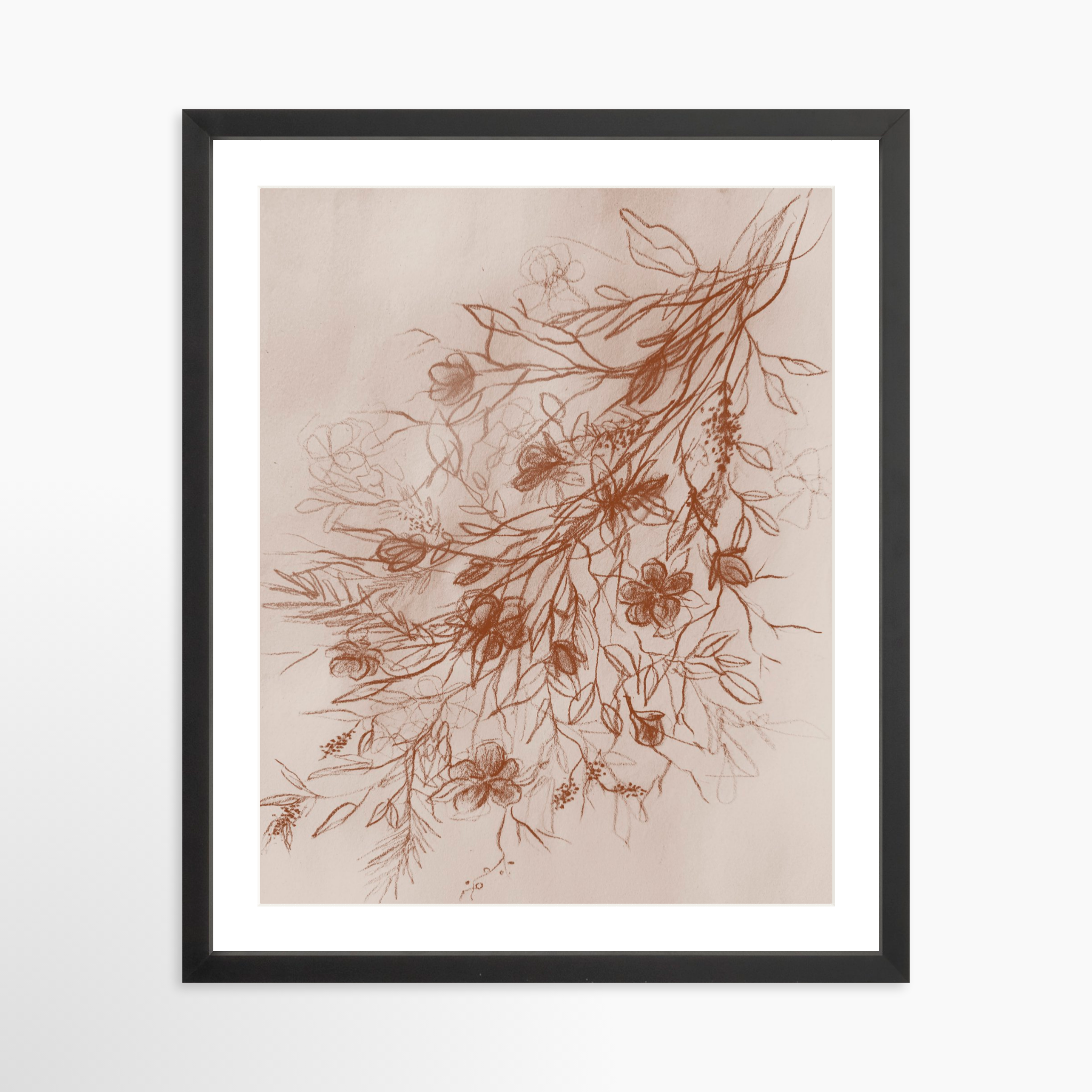 16x20 / Black Frame + White Mat