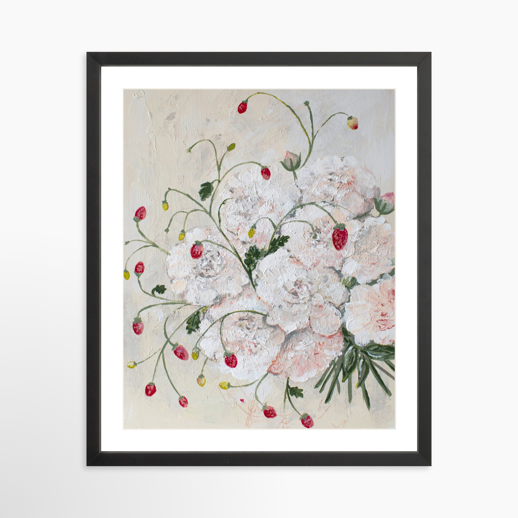 16x20 / Black Frame + White Mat