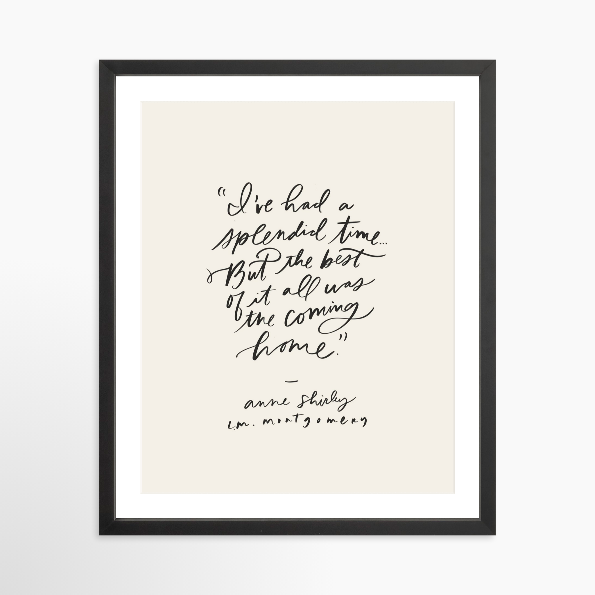 16x20 / Black Frame + White Mat