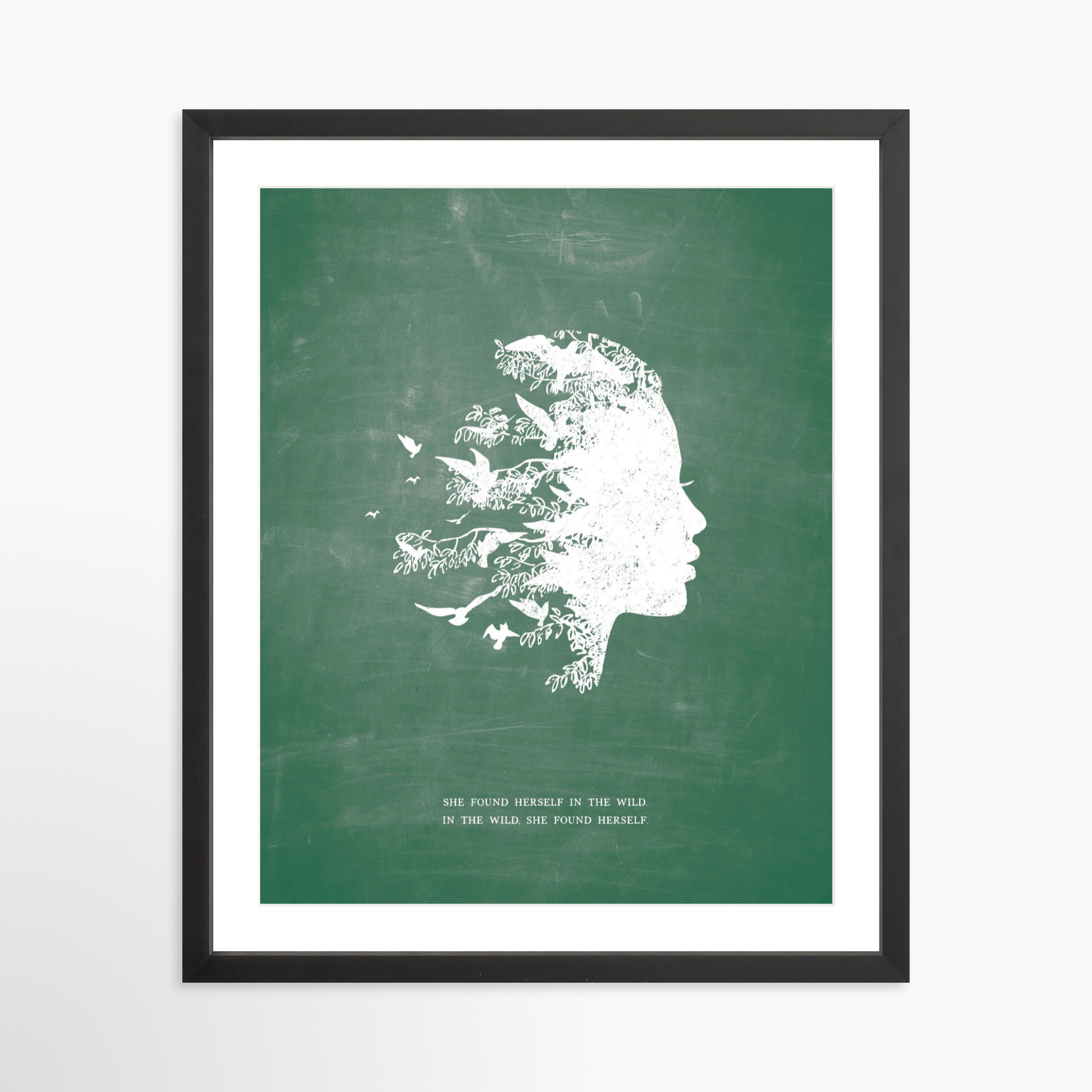16x20 / Black Frame + White Mat