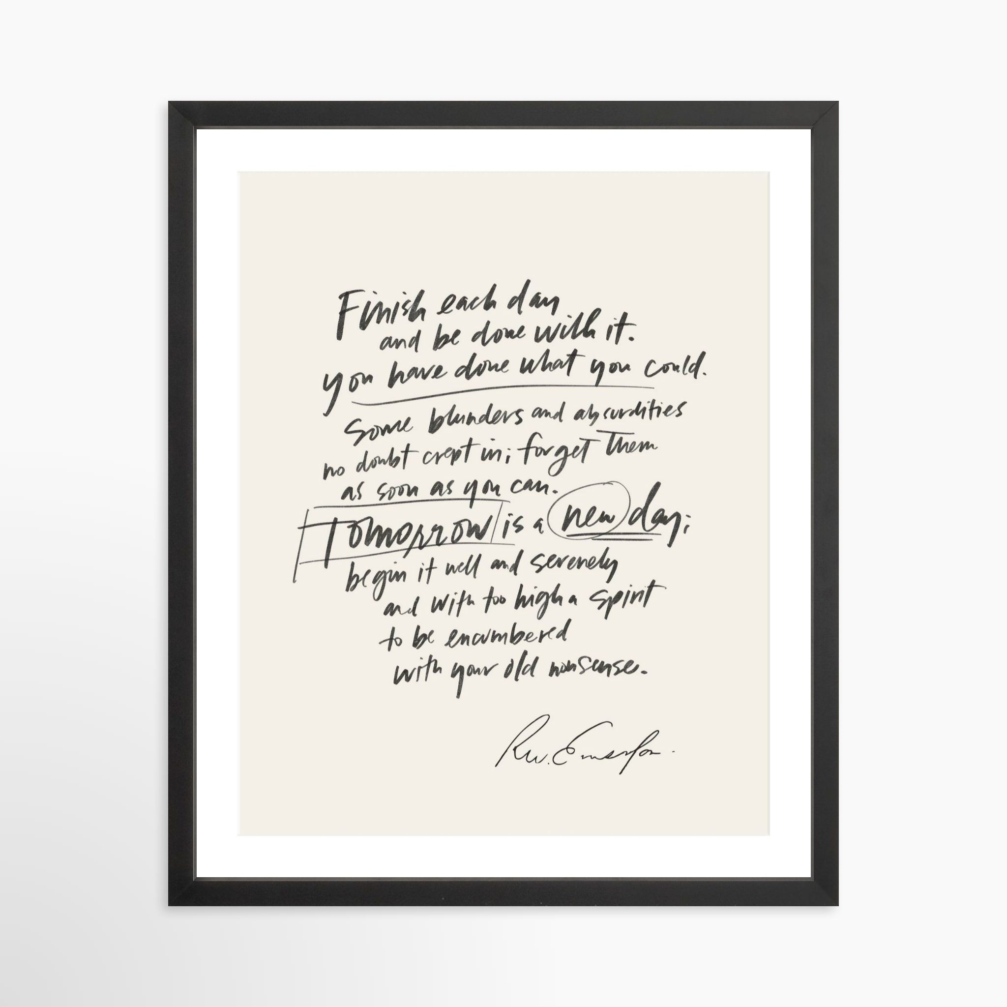 16x20 / Black Frame + White Mat