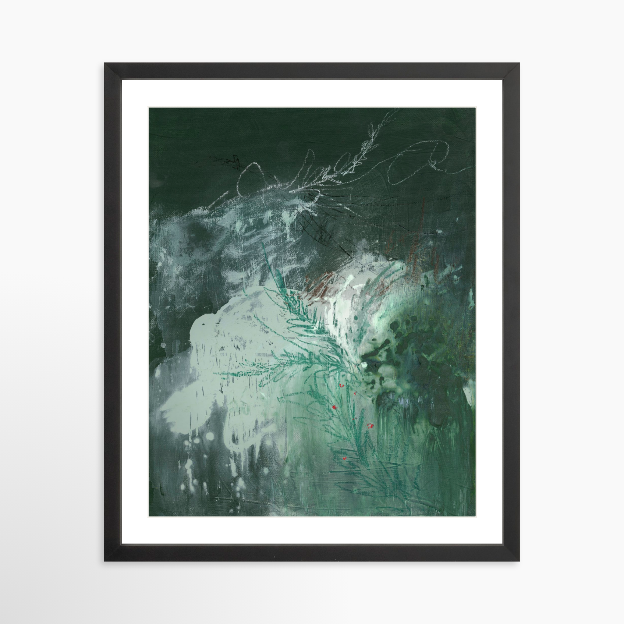 16x20 / Black Frame + White Mat