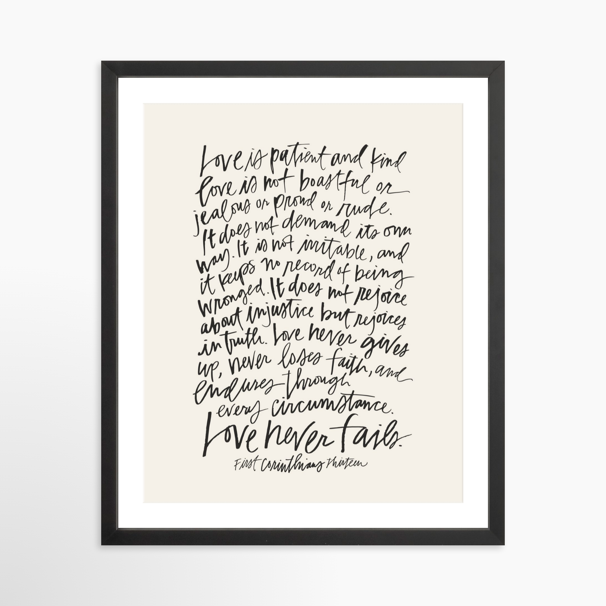 16x20 / Black Frame + White Mat
