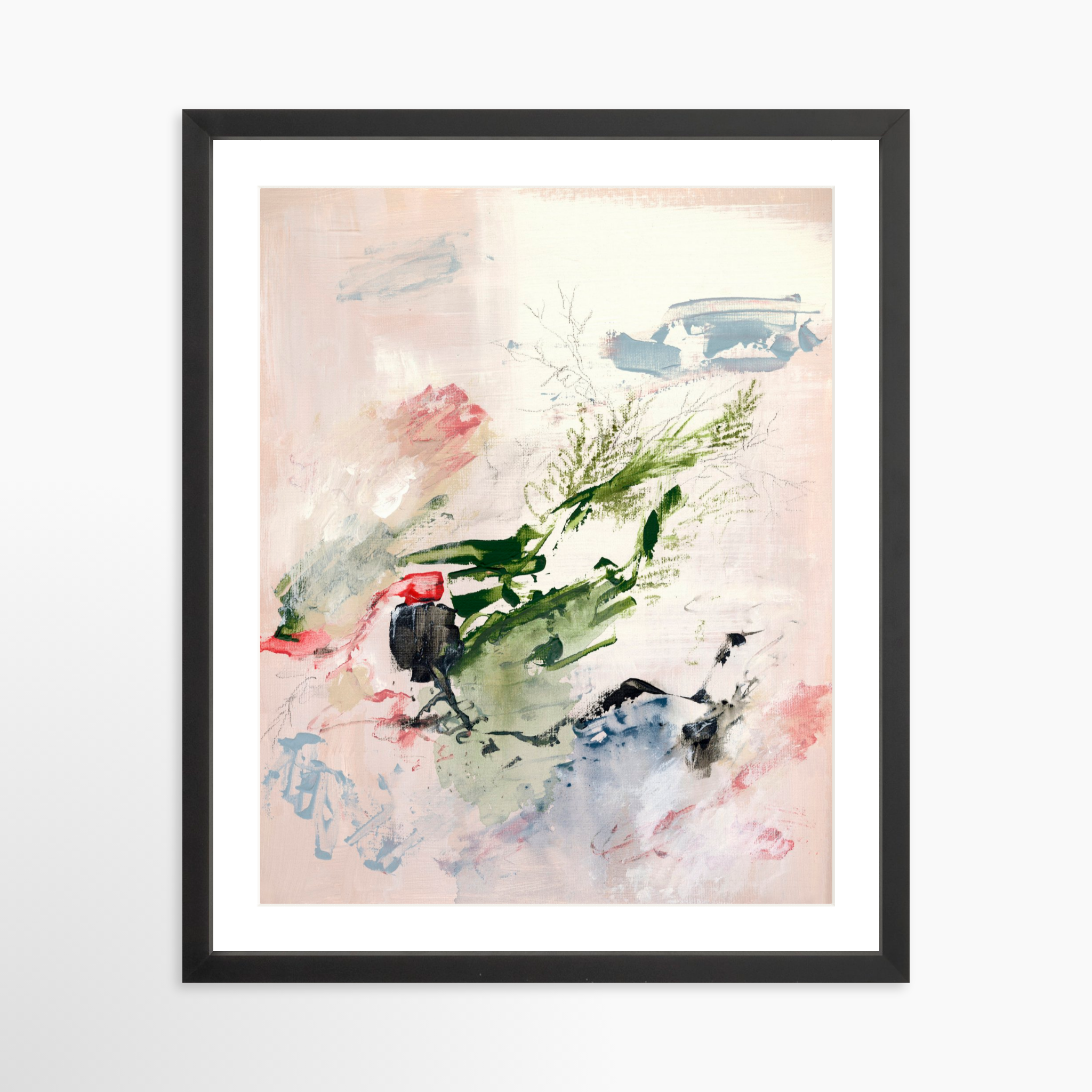 16x20 / Black Frame + White Mat